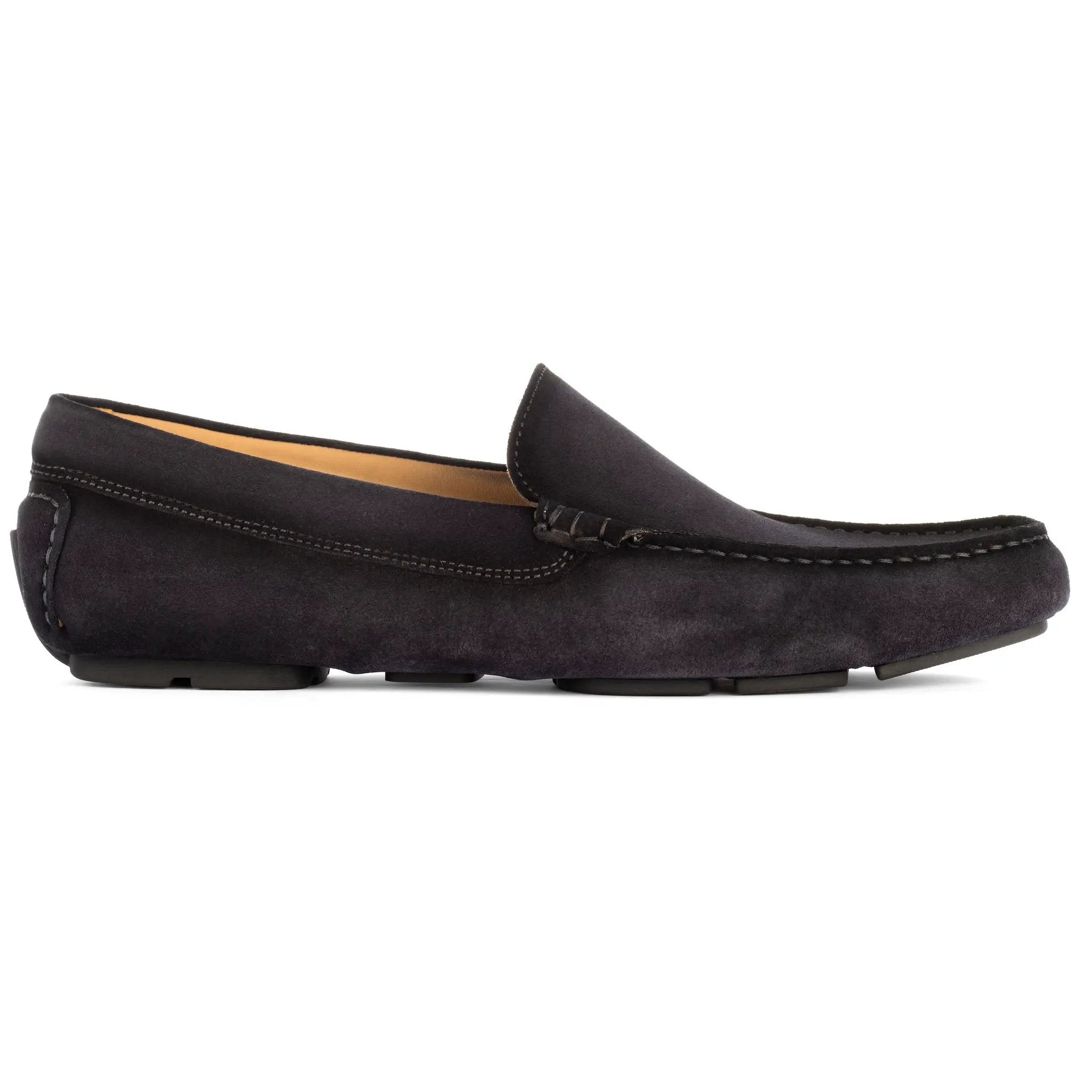 Marin Navy Blue Suede Venetian Driving Shoe by To Boot New York