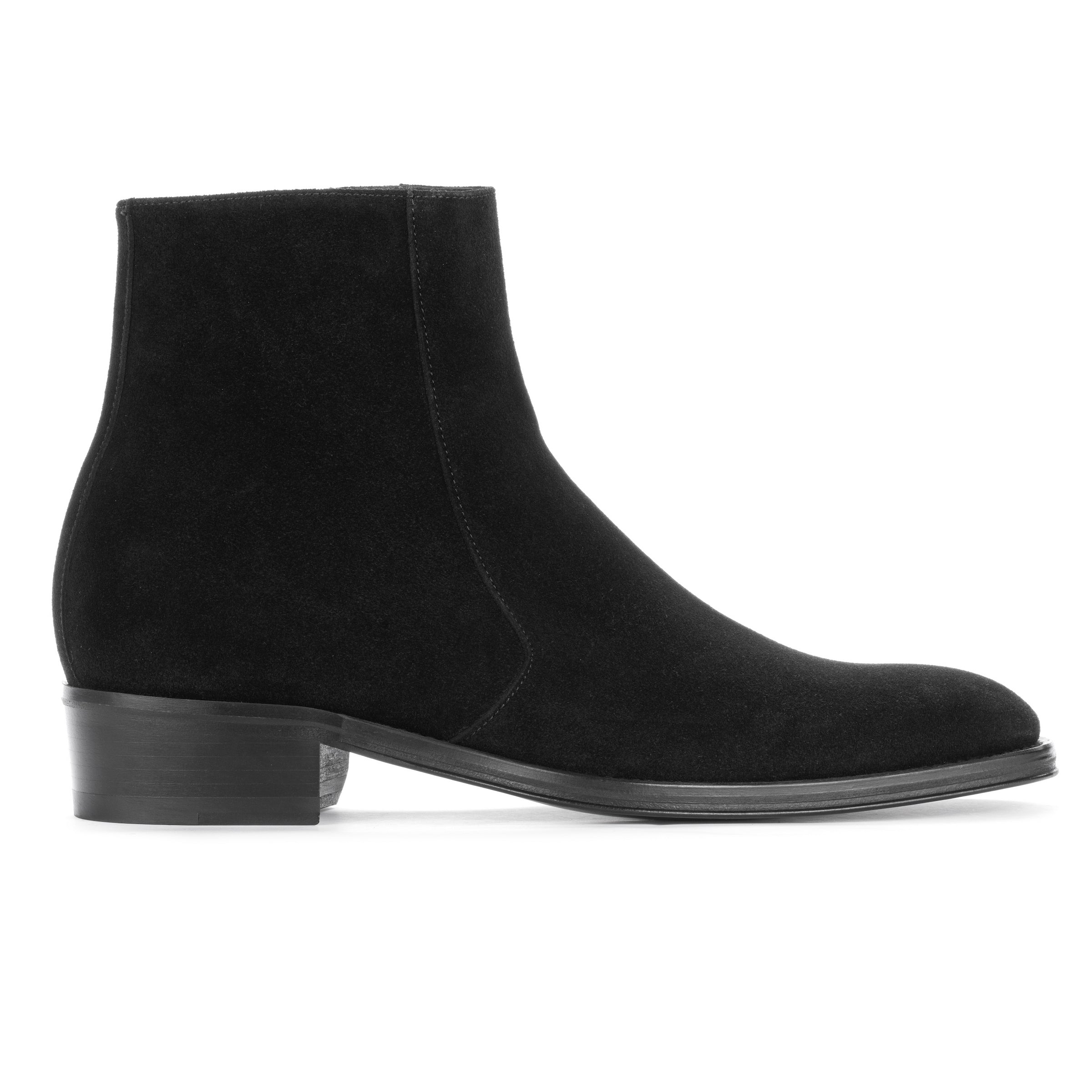 Gilmour Black Suede Zip Boot
