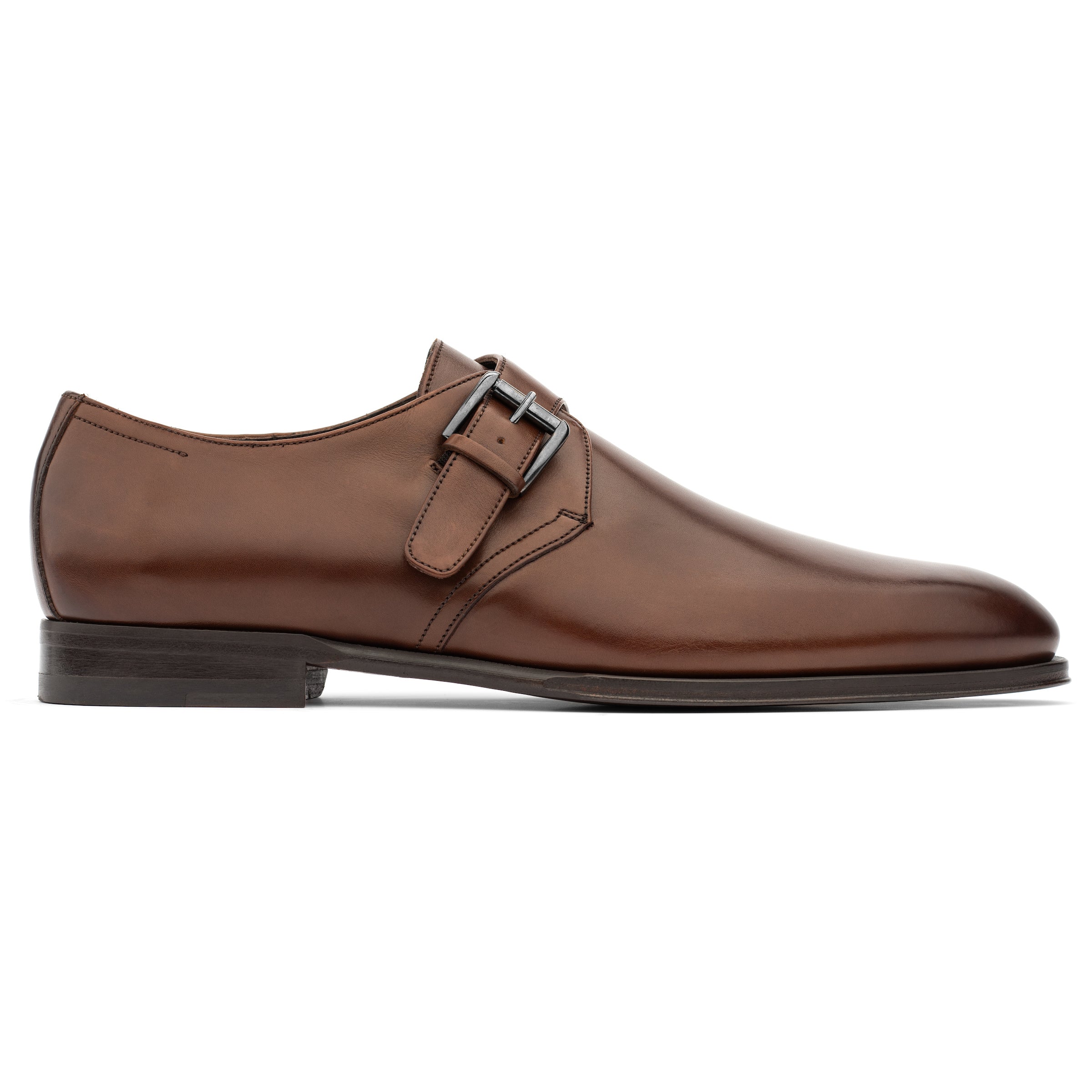 Bower Burnished Brown Calf Monkstrap