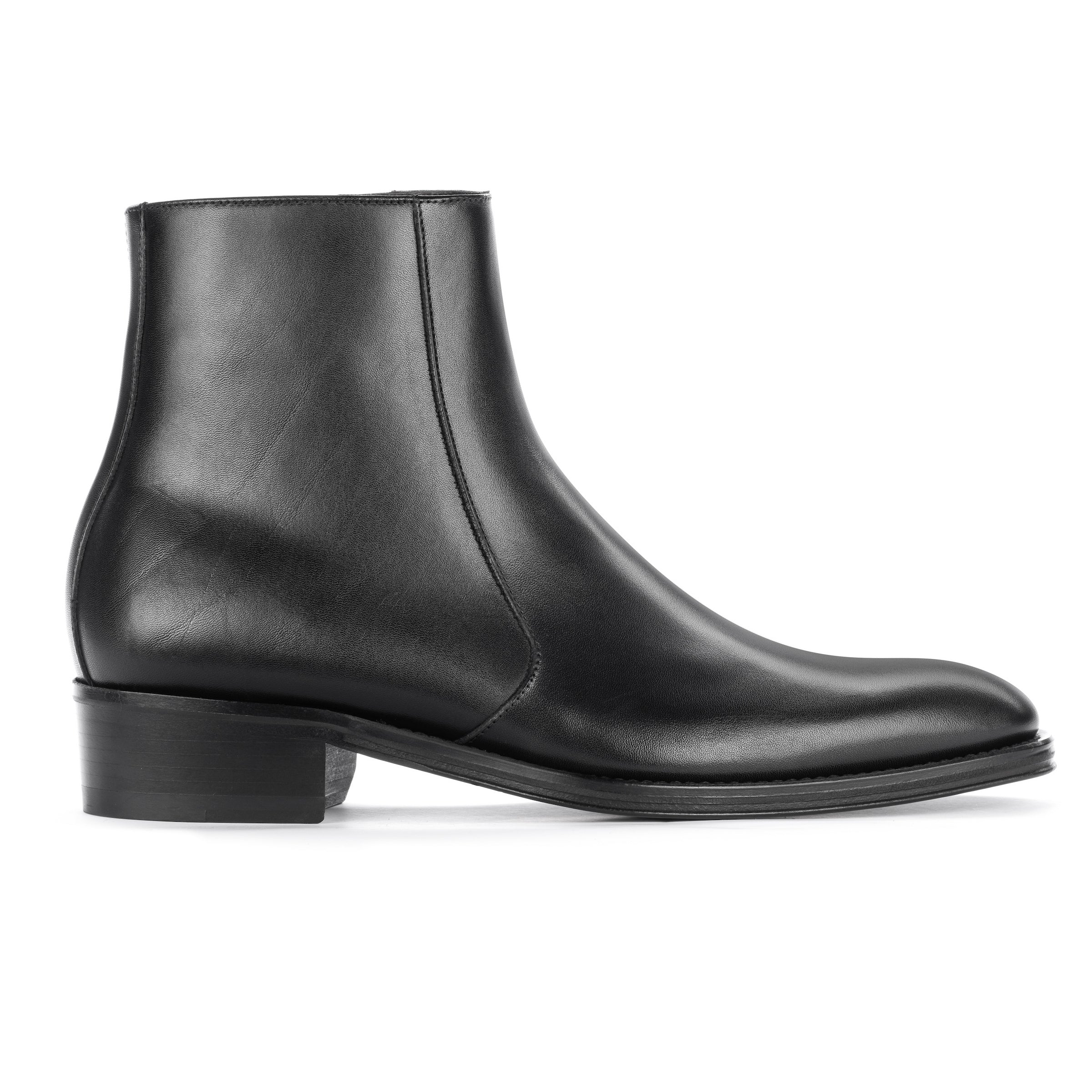 Gilmour Black Calf Zip Boot