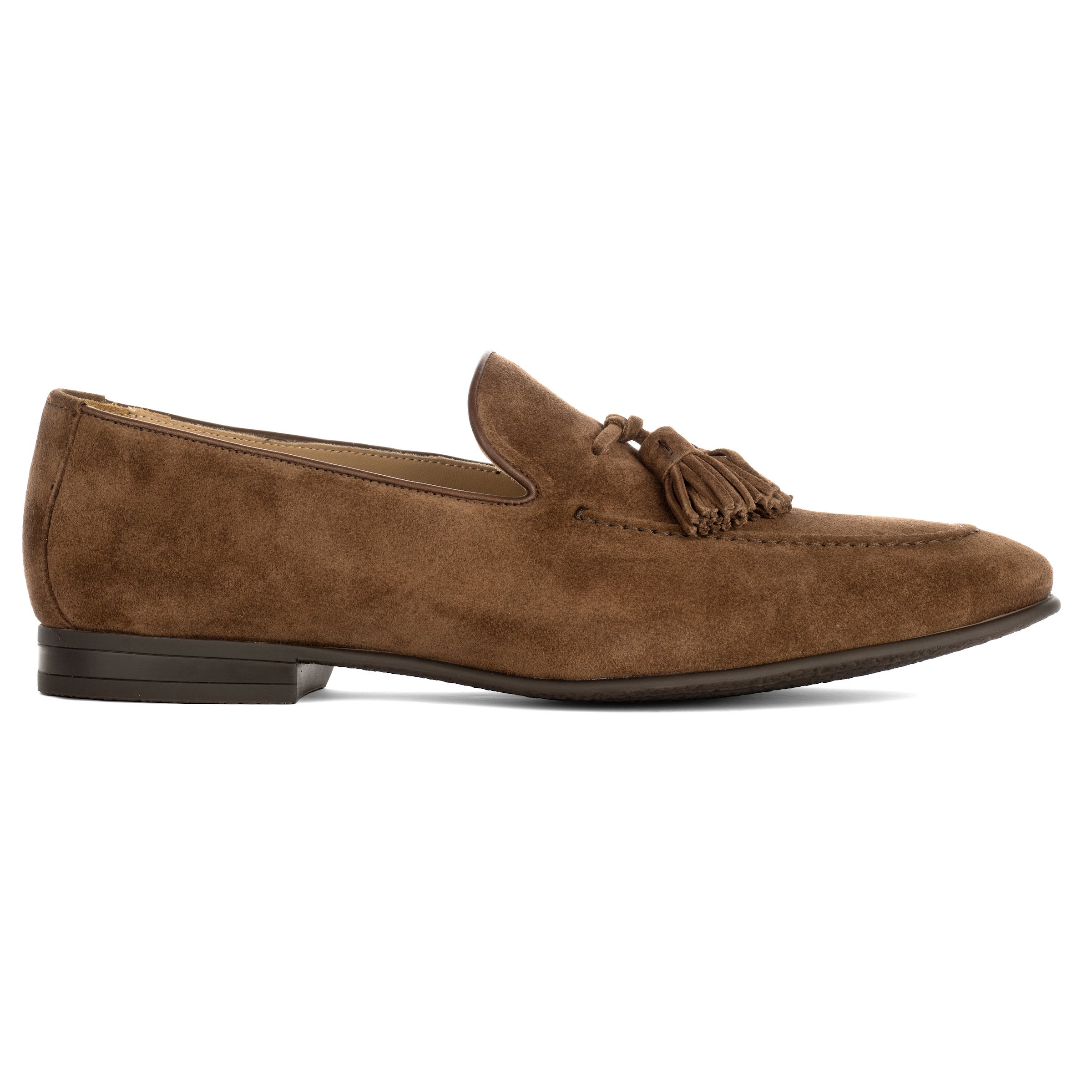 Calistoga Brown Suede Tassel Loafer