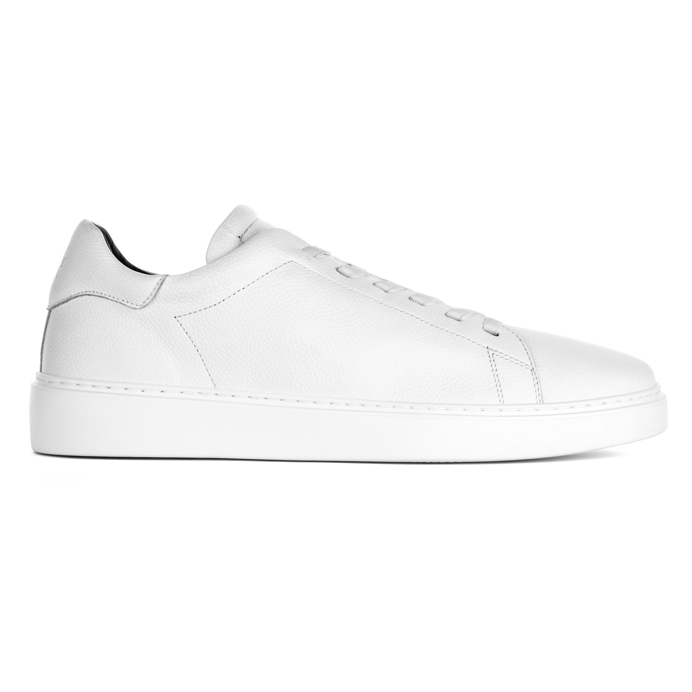 James White Leather Stretch Lace Luxury Low-Top Sneaker