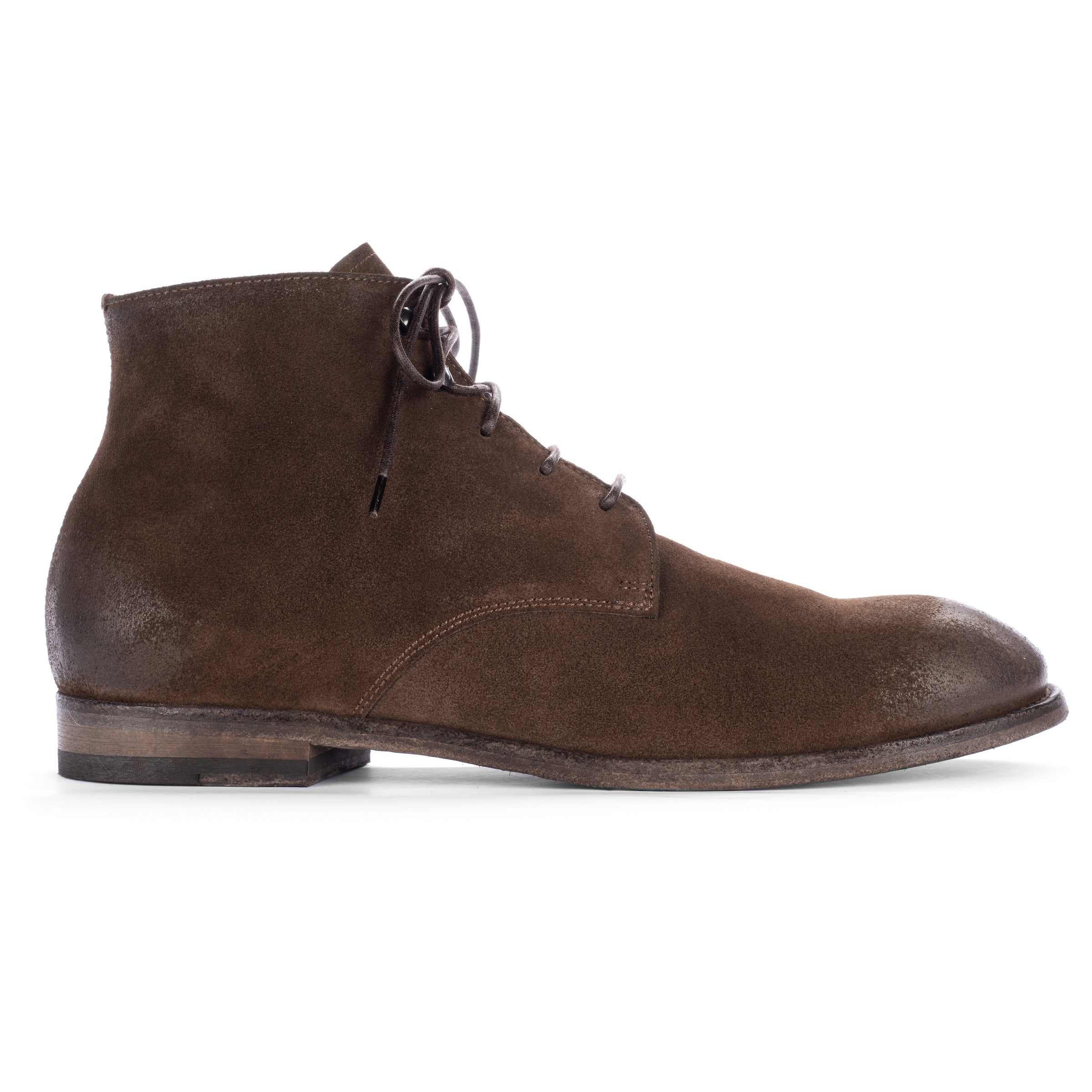 Jarreau Dark Brown Suede Plain Toe Lace Boot