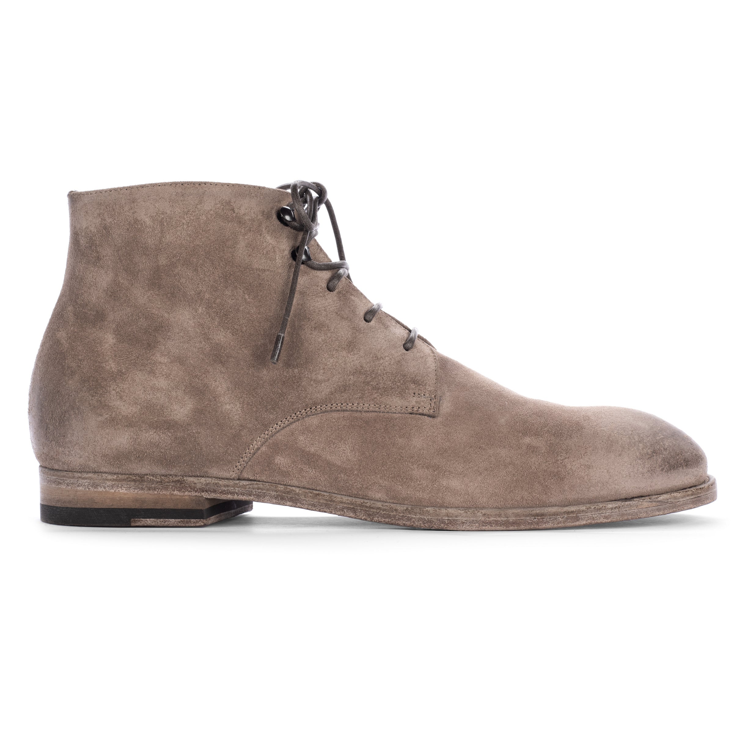 Jarreau Grey Waxed Suede Plain Toe Lace Boot