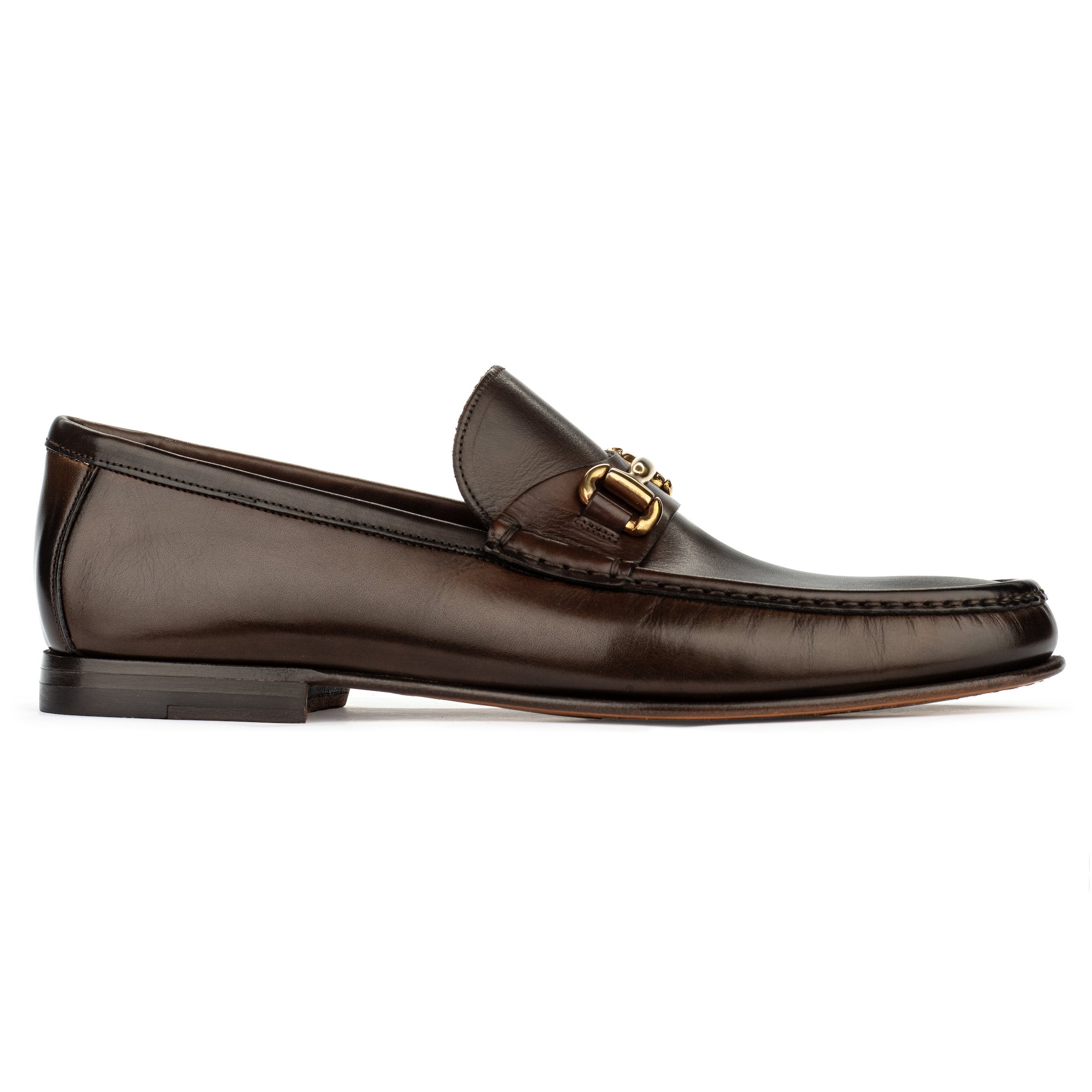 Watts Dark Brown Leather Bit Loafer