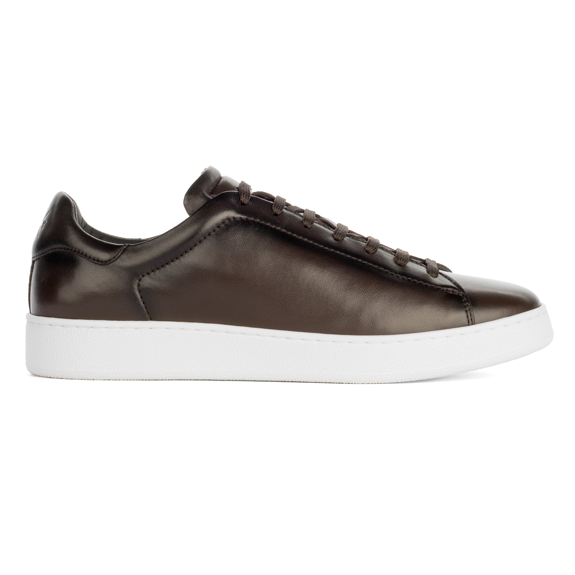 Randolph Coffee Bean Nappa Soft Calf Leather Sneaker