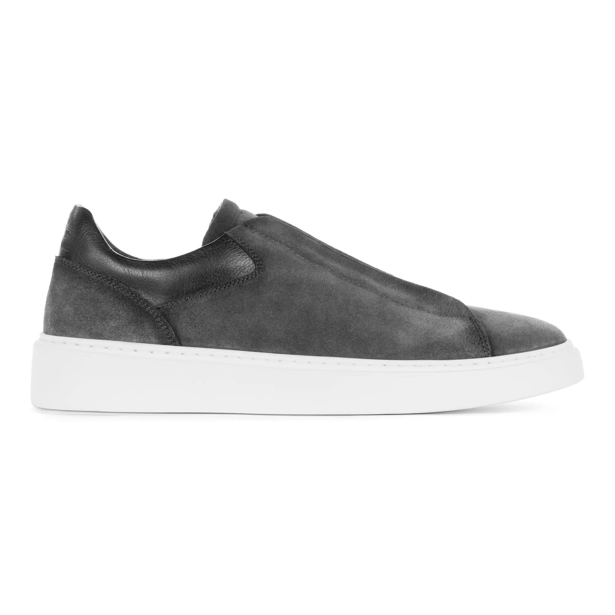 Campion Grey Aero Suede Elastic Slip-On Sneaker by To Boot New York