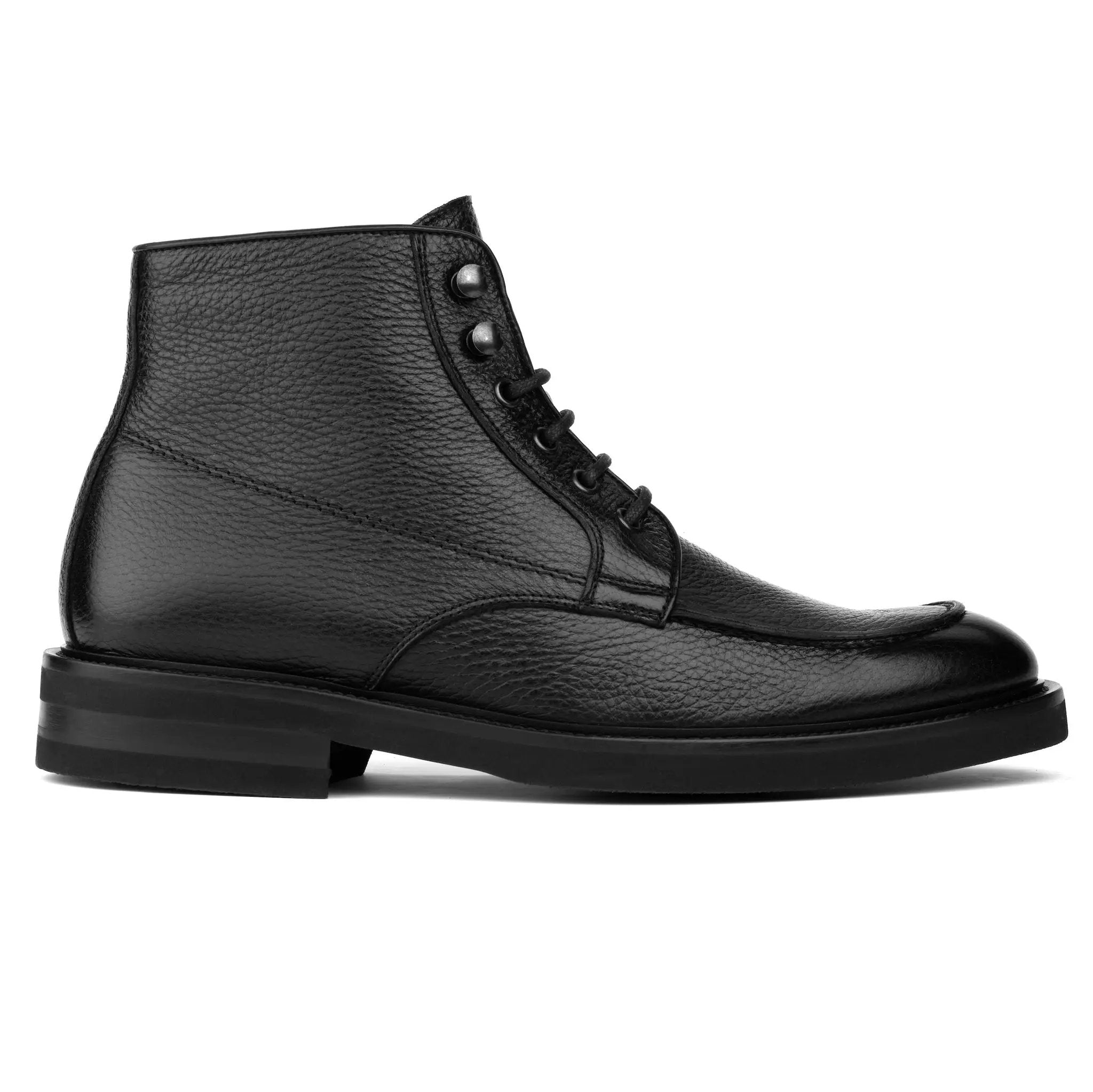 Freddie Black Deerskin Apron Toe Lace Boot by To Boot New York