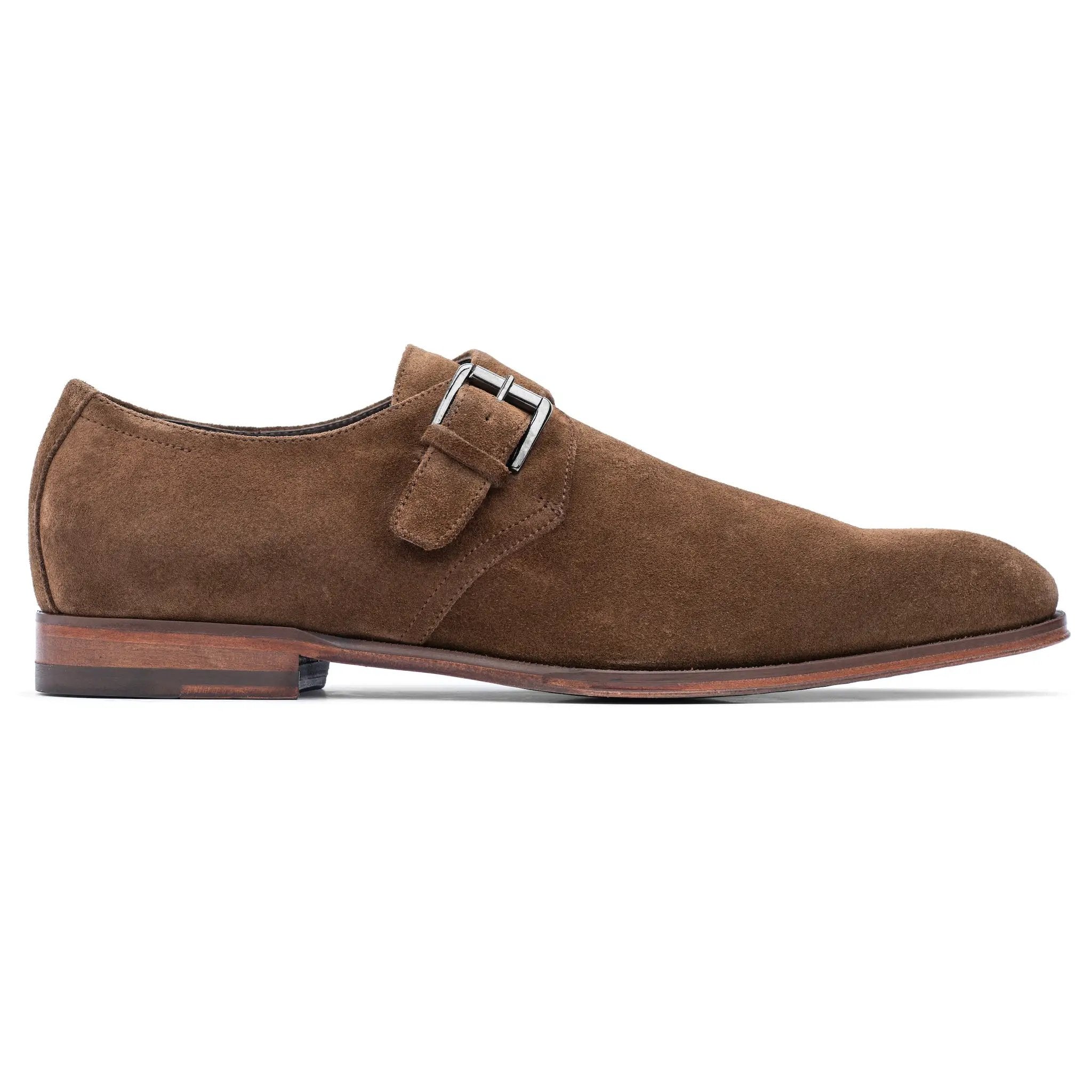 Bower Mid Brown Suede Monkstrap by To Boot New York