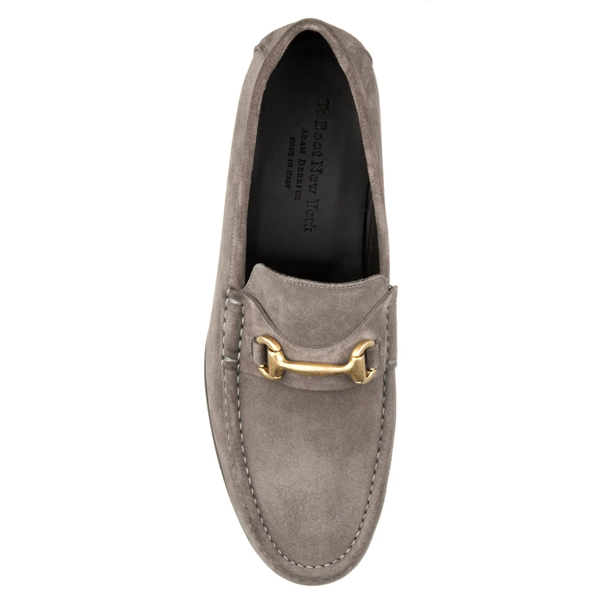 Danny Grey Suede Slip-On Bit Loafer by To Boot New York