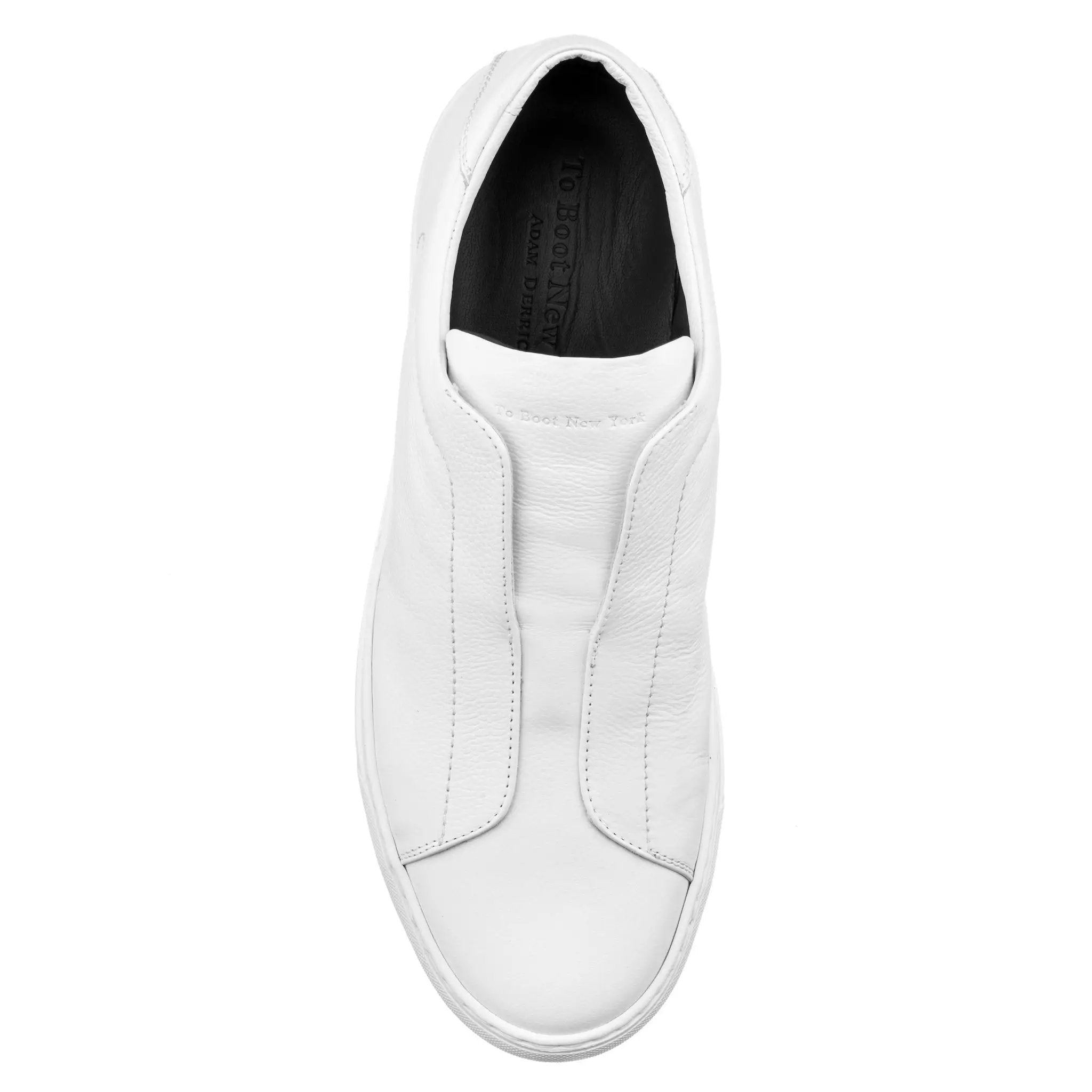 Cale White Calf Elastic Sneaker by To Boot New York