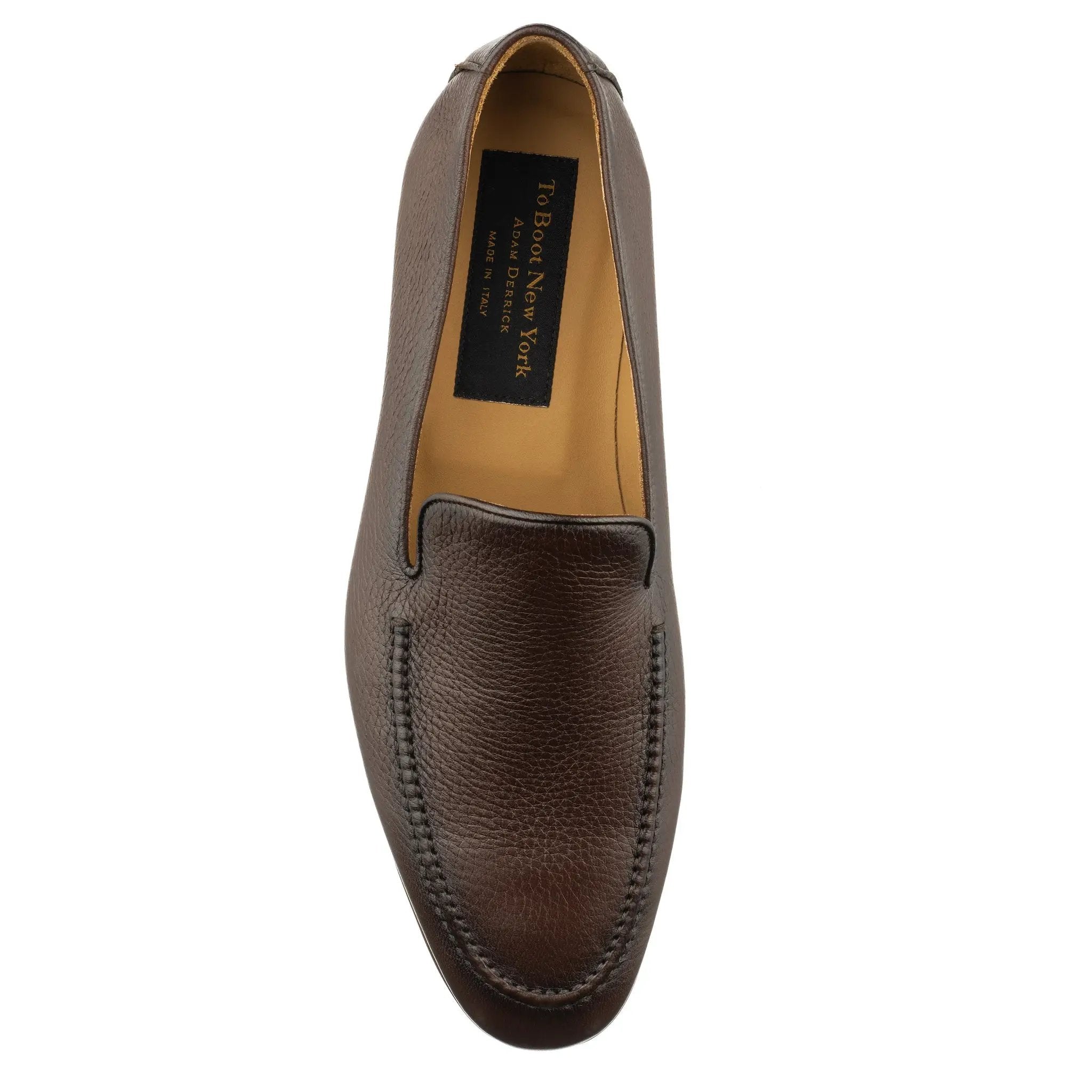 Brunswick Dark Brown Deerskin Leather Slip-On Loafer by To Boot New York