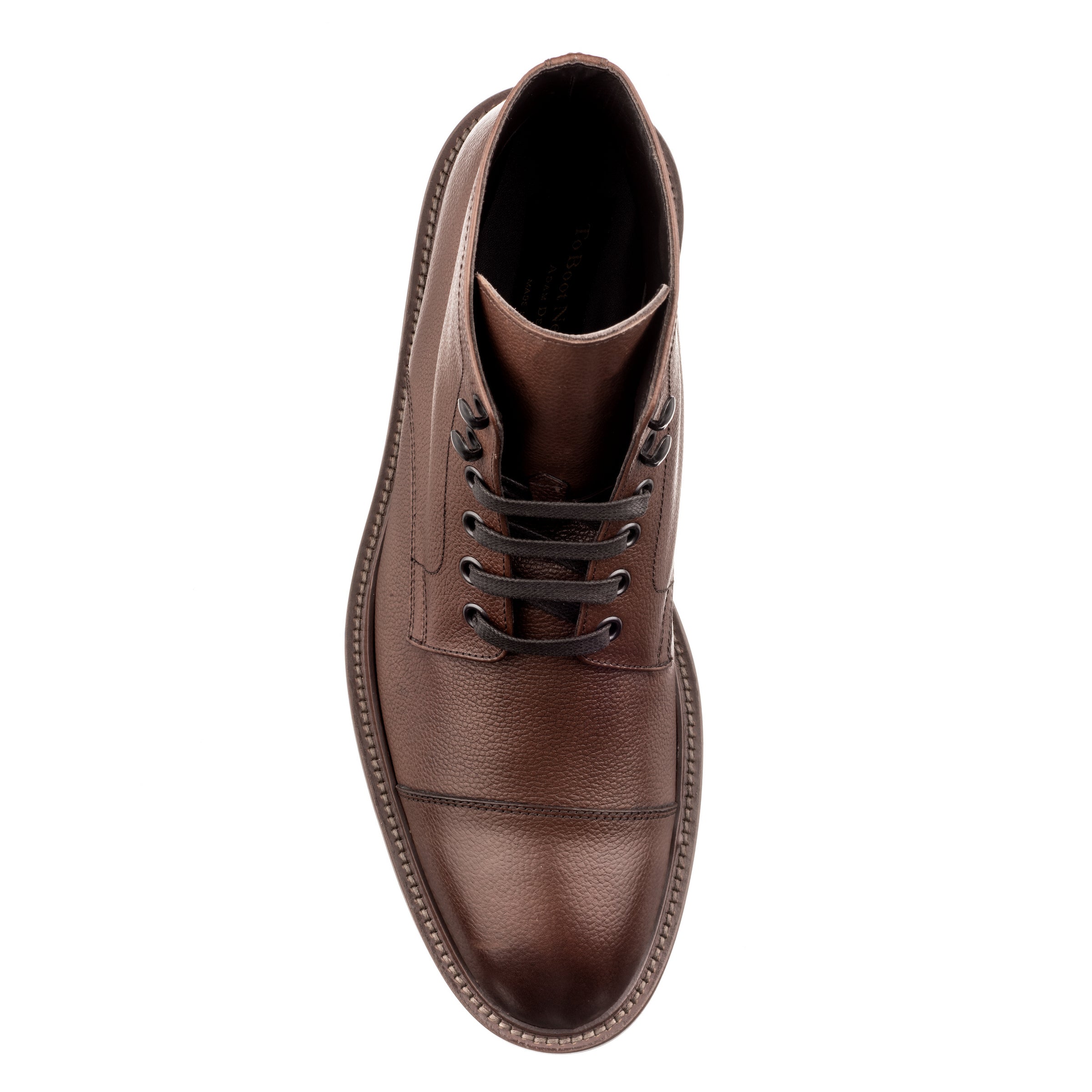 Hollowell Brown Grained Calf Cap Toe Boot