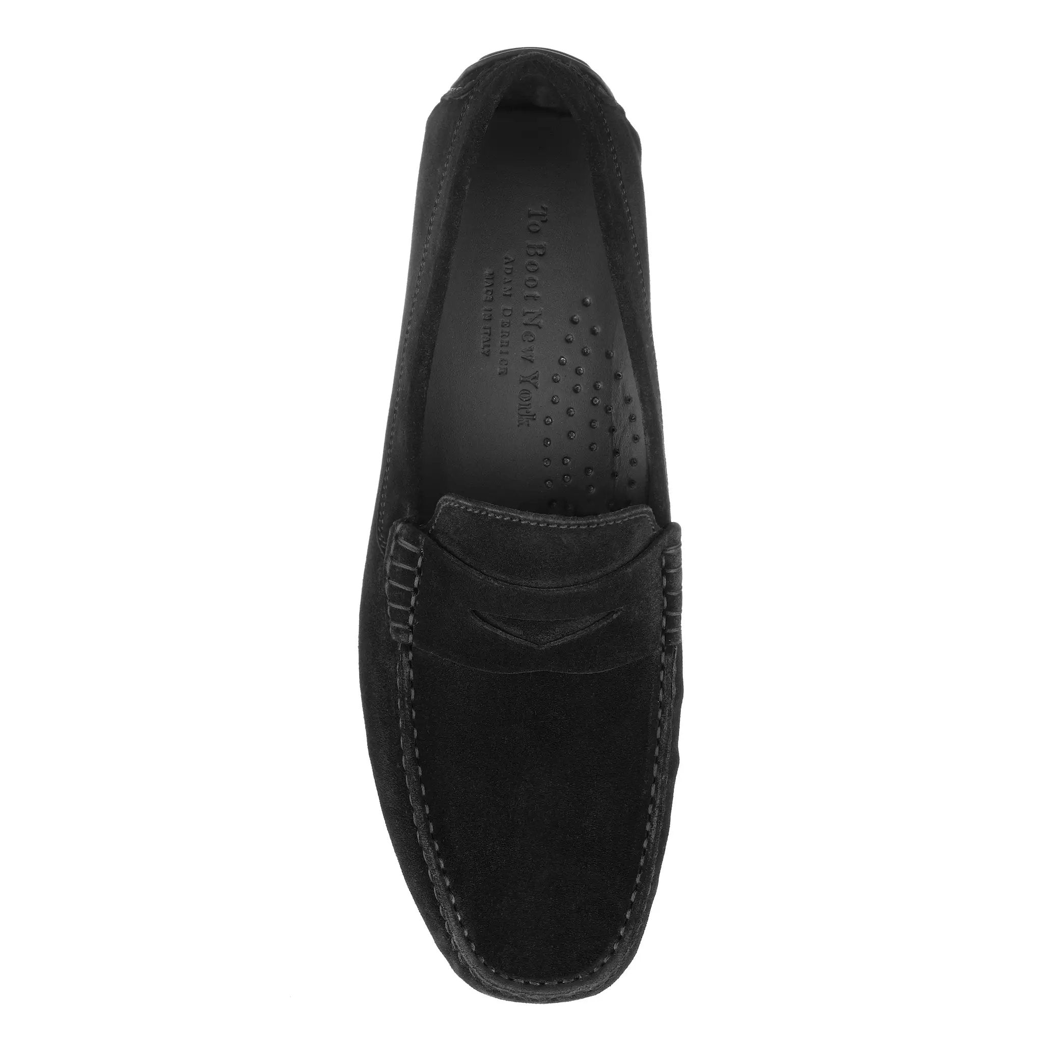 Adelaide Black Suede Driving Shoe by To Boot New York