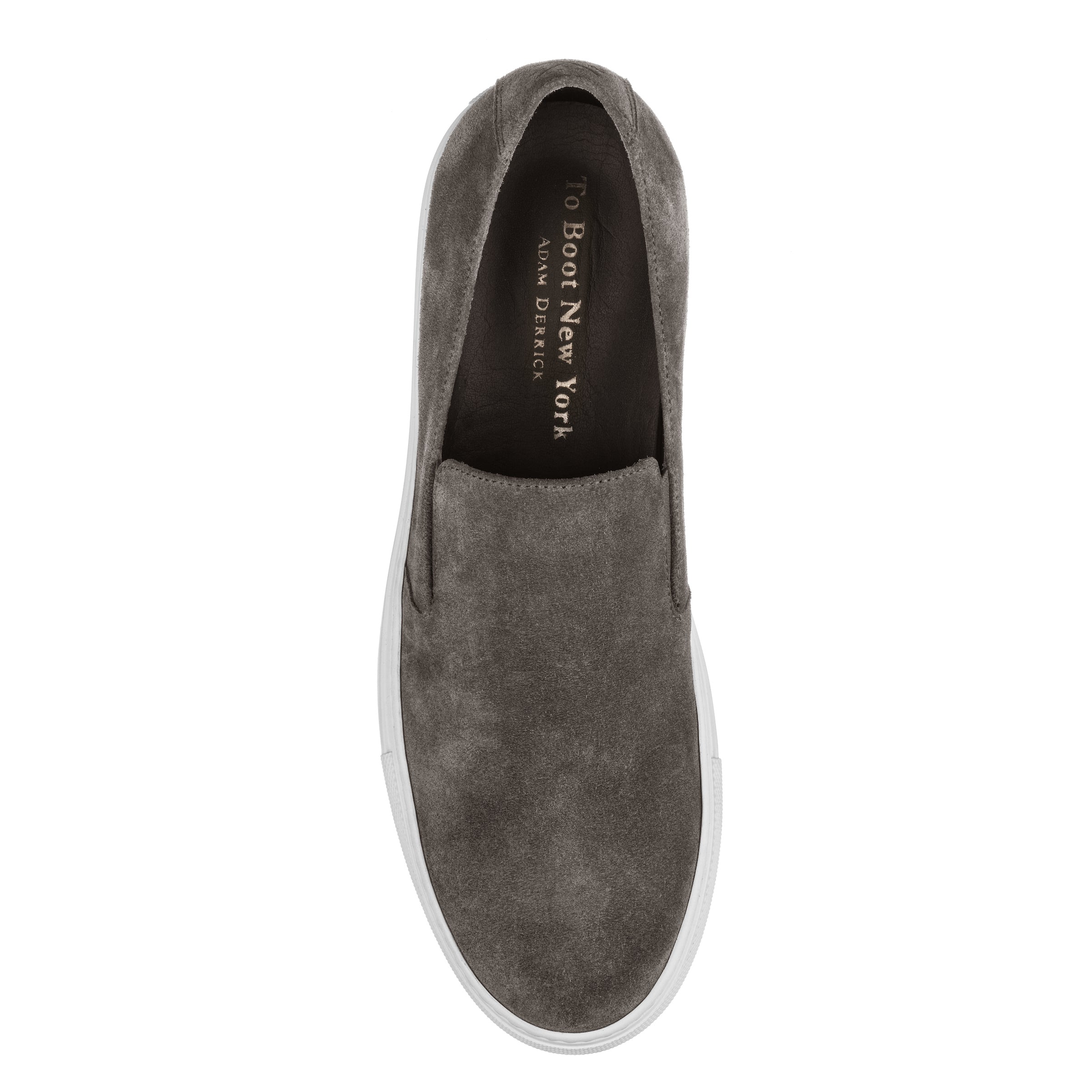 Foreman Grey Suede Slip On Sneaker
