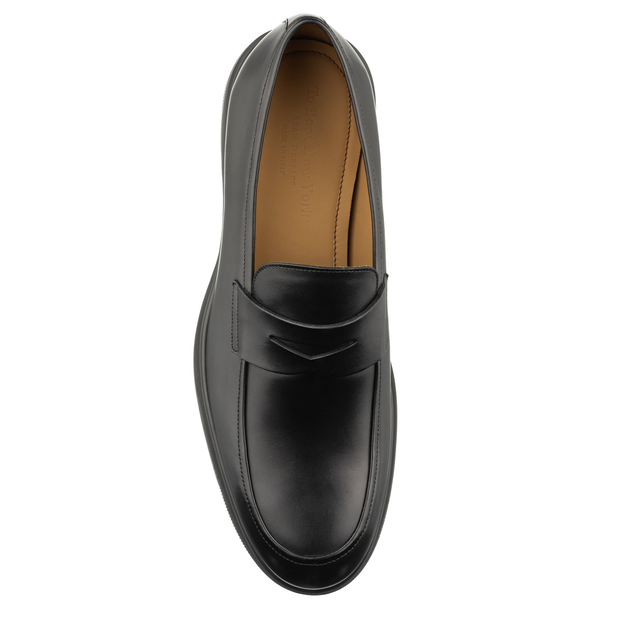 Bernard Black Calf Leather Penny Loafer