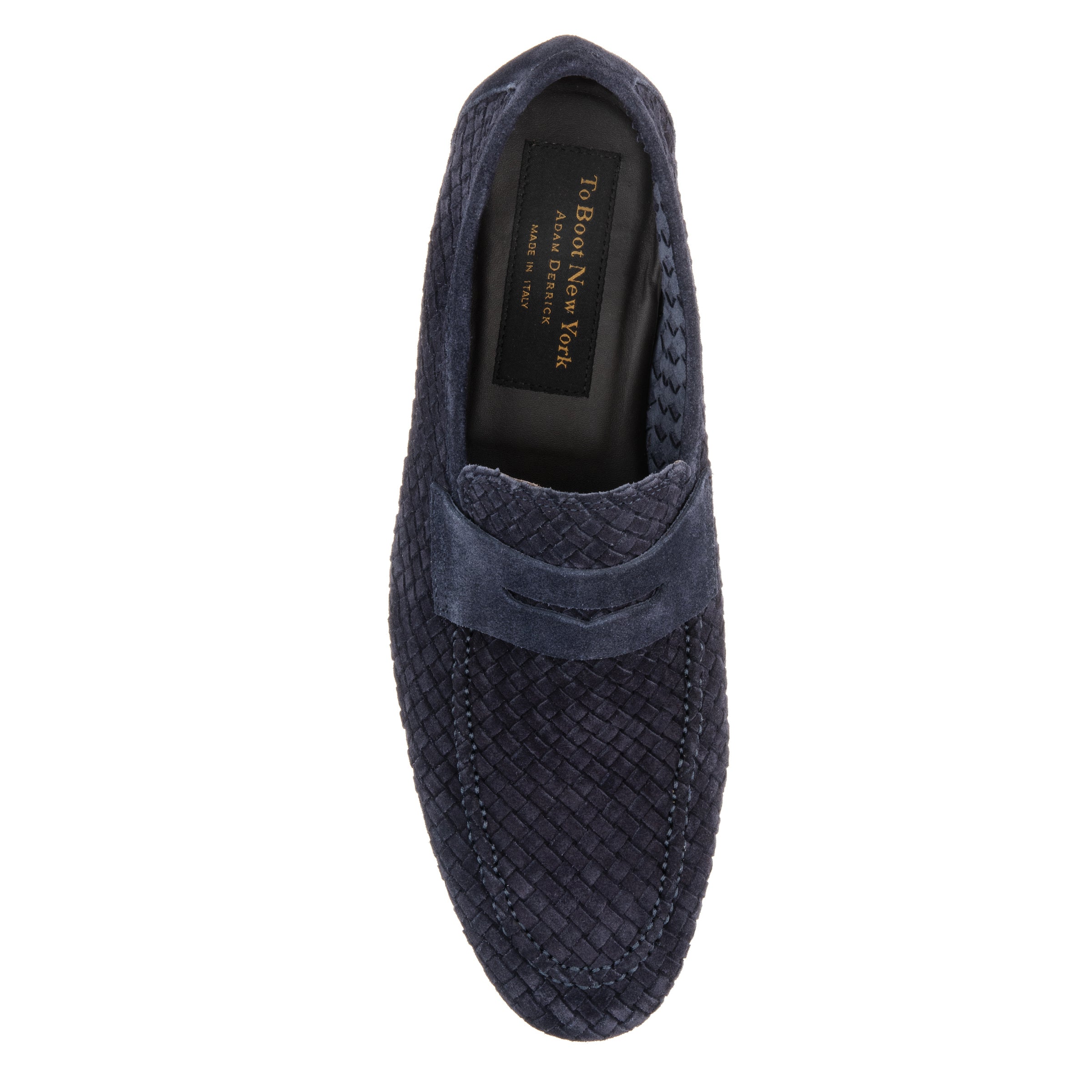 Turner Navy Blue Woven Suede Loafer