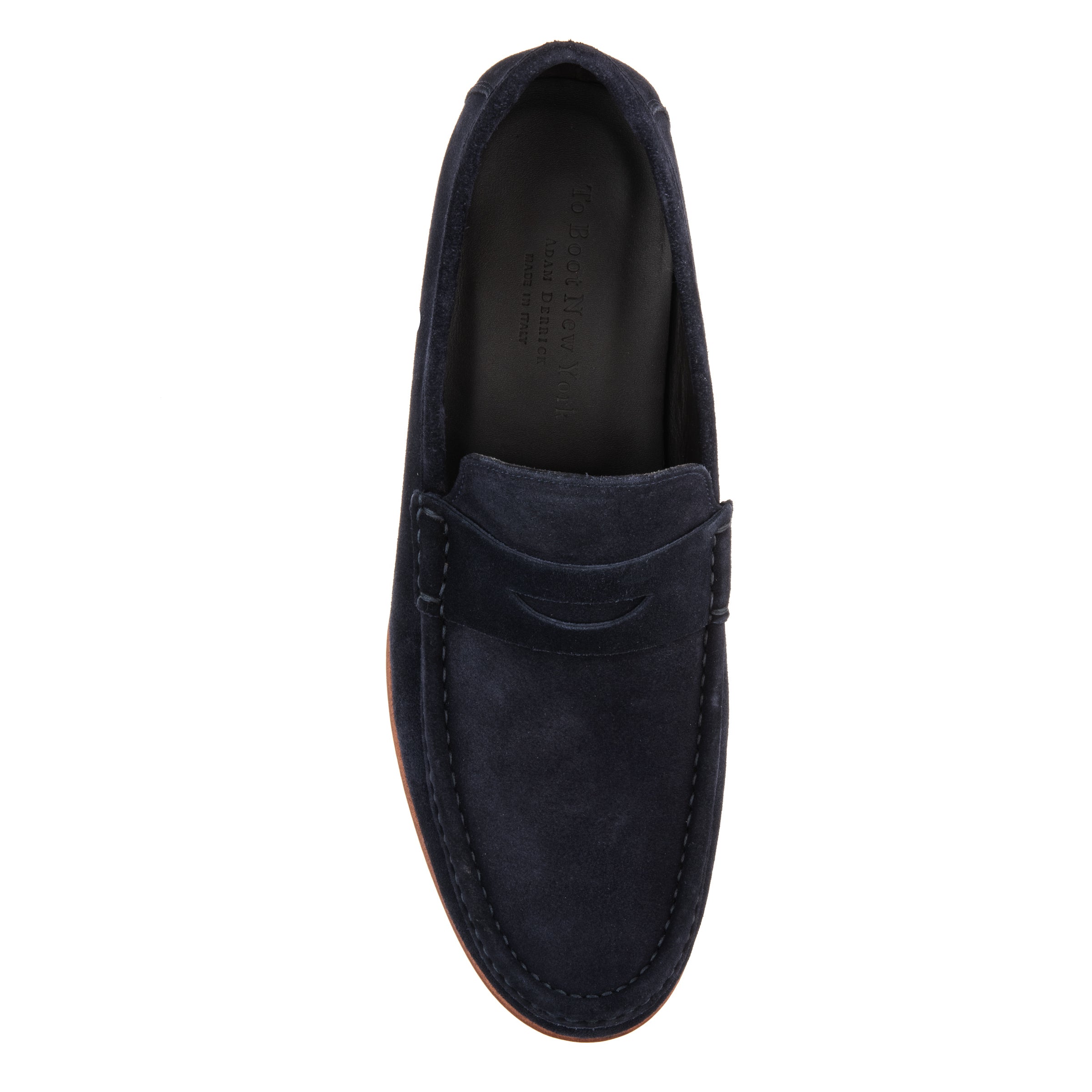 Dylan Navy Blue Suede Penny Loafer