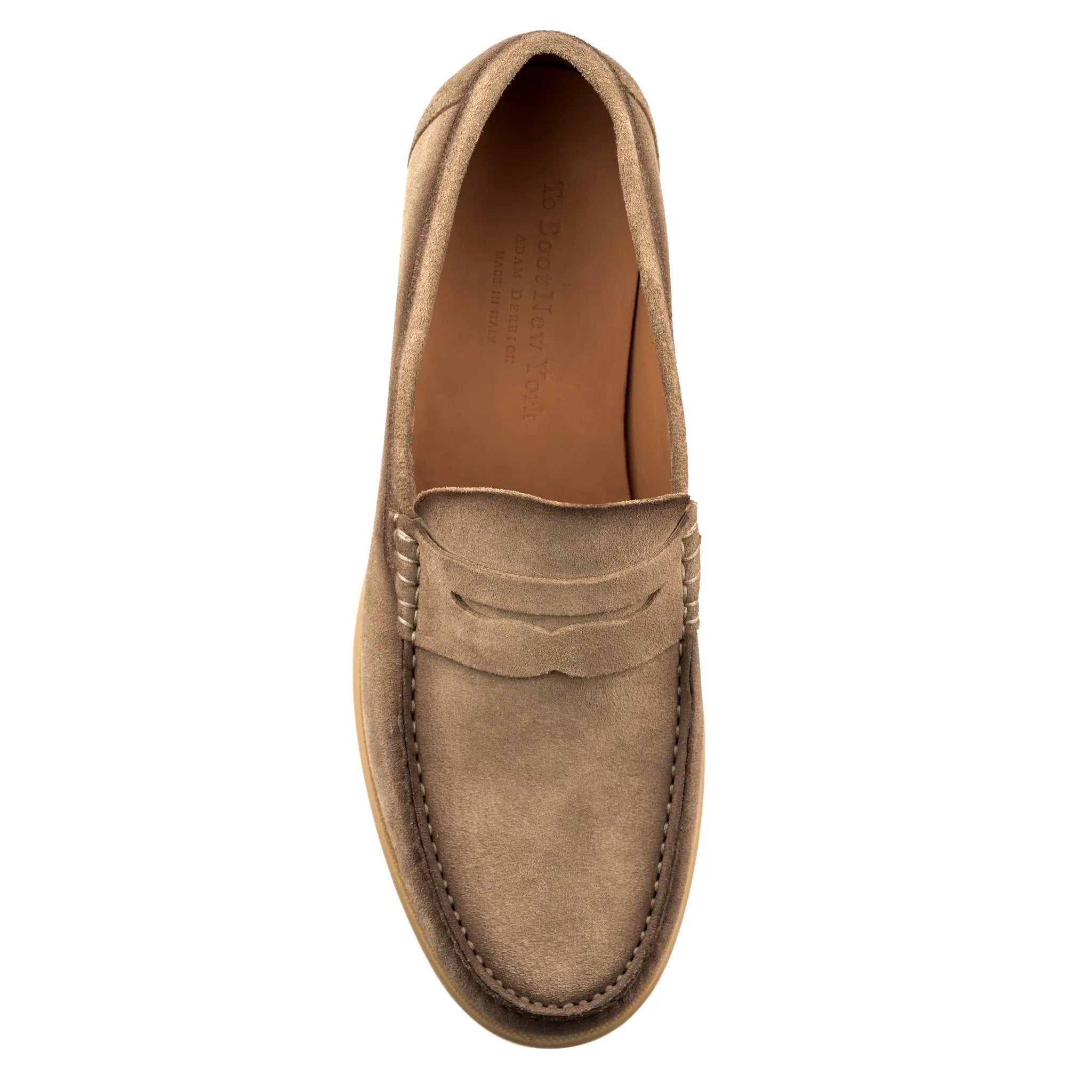 Bennett Taupe Suede College Penny Loafer by To Boot New York