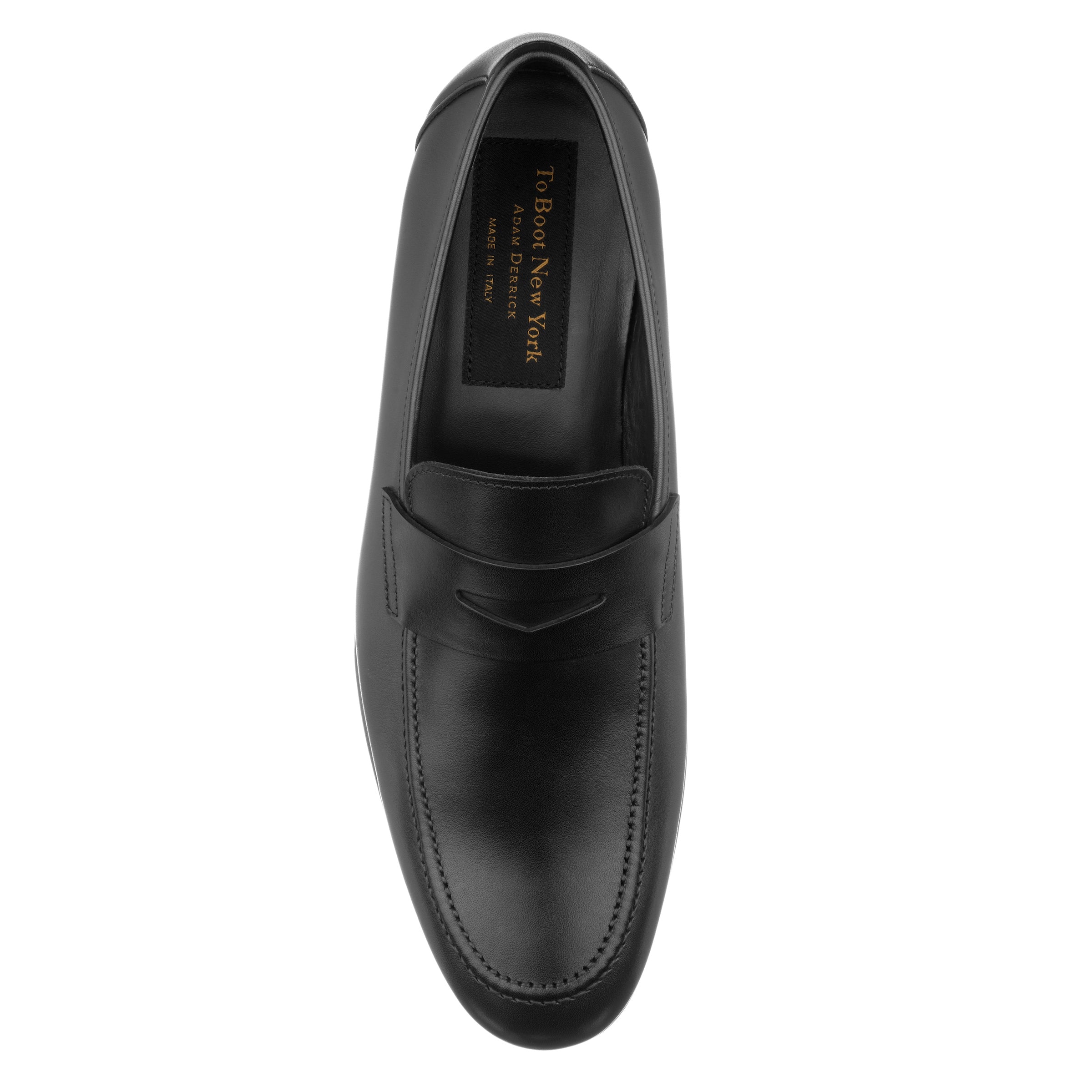Aldrin Black Calf Leather Penny Loafer