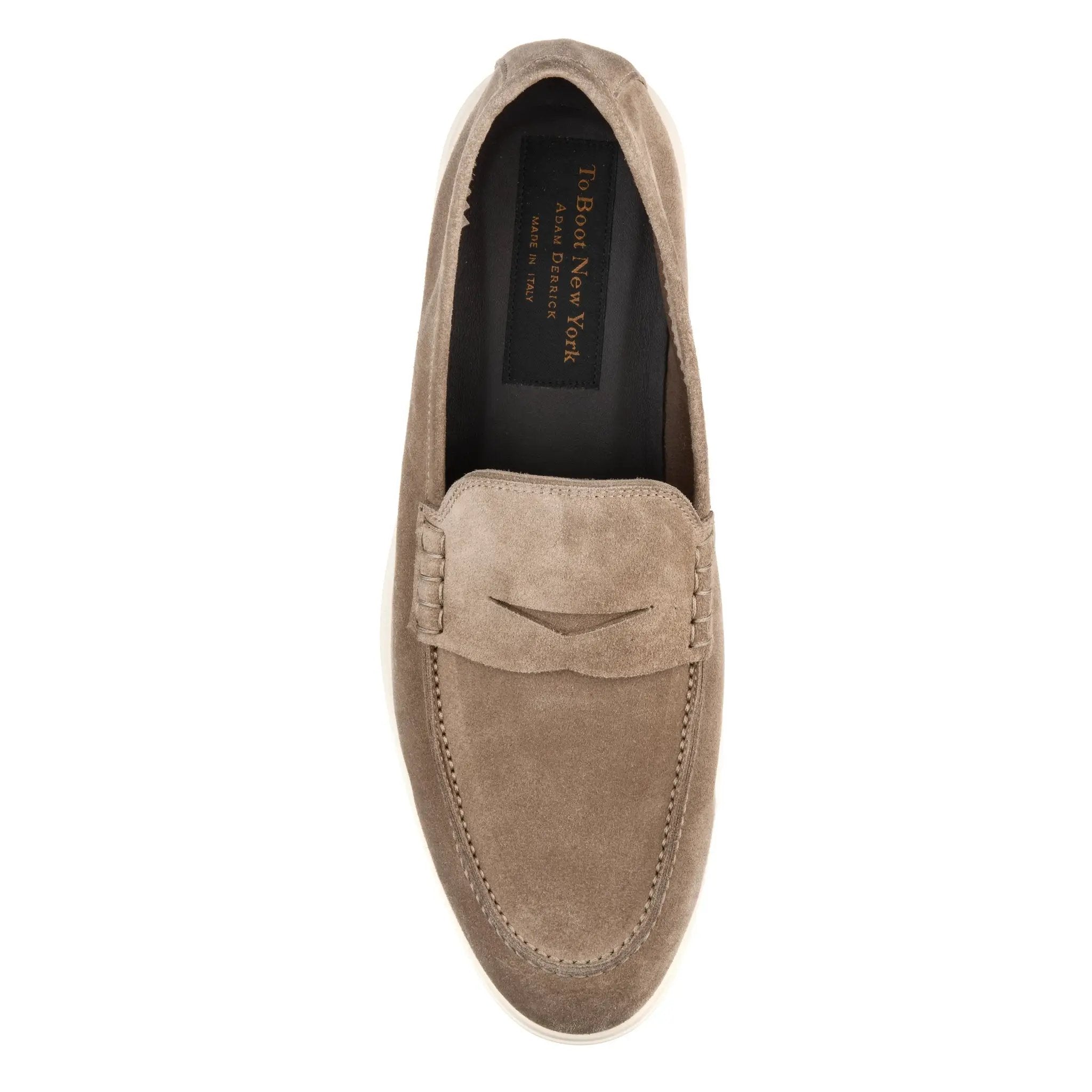 Browne Taupe Suede Penny Slip-On Loafer by To Boot New York