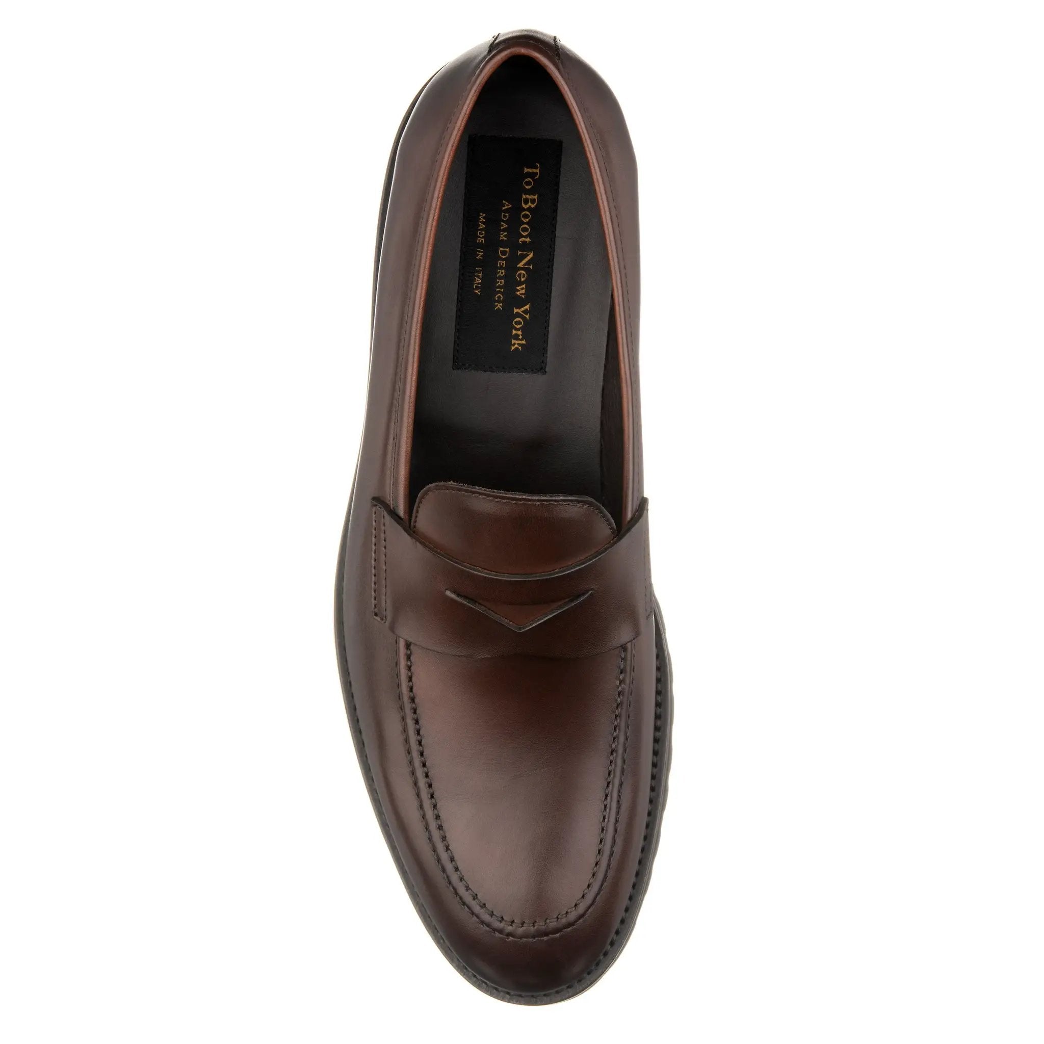 Nino Brown Calf Lug Sole Penny Loafer by To Boot New York