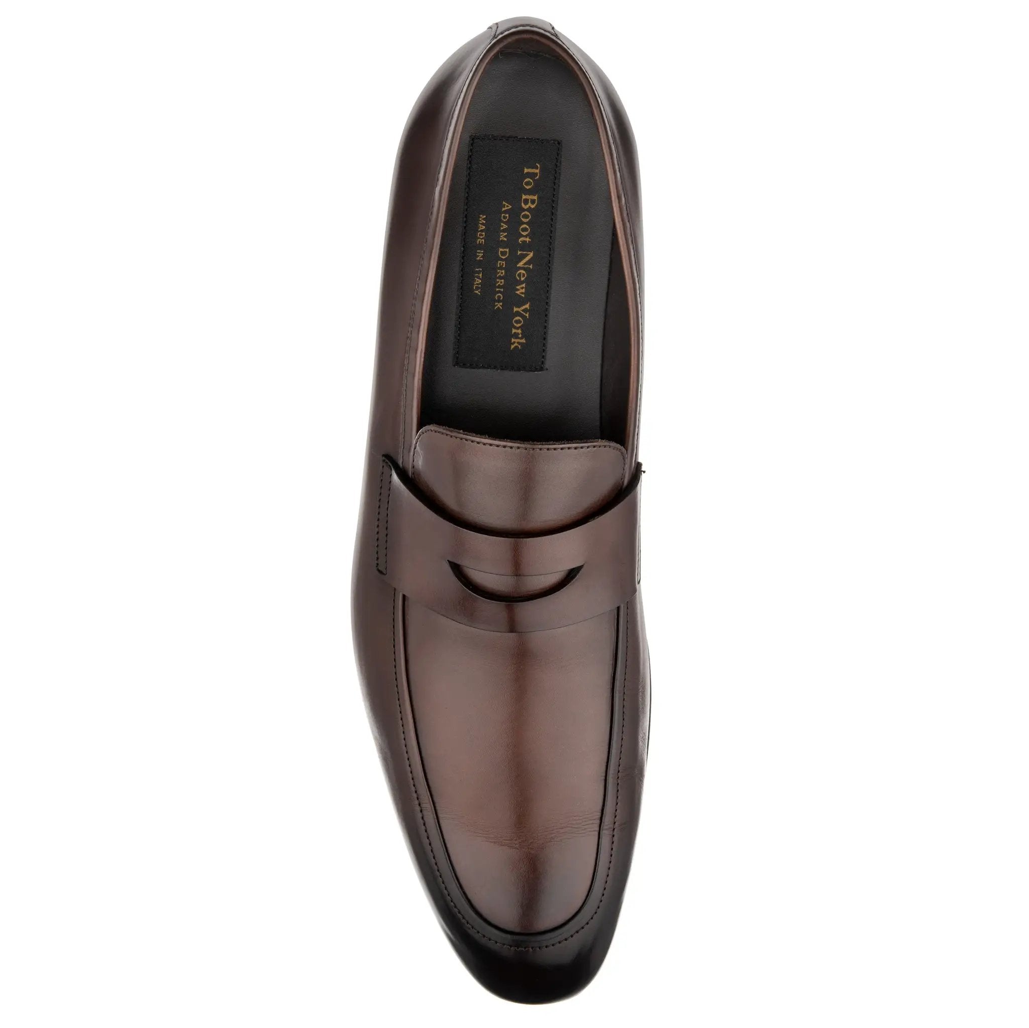 Munroe Burnished Brown Calf Loafer by To Boot New York
