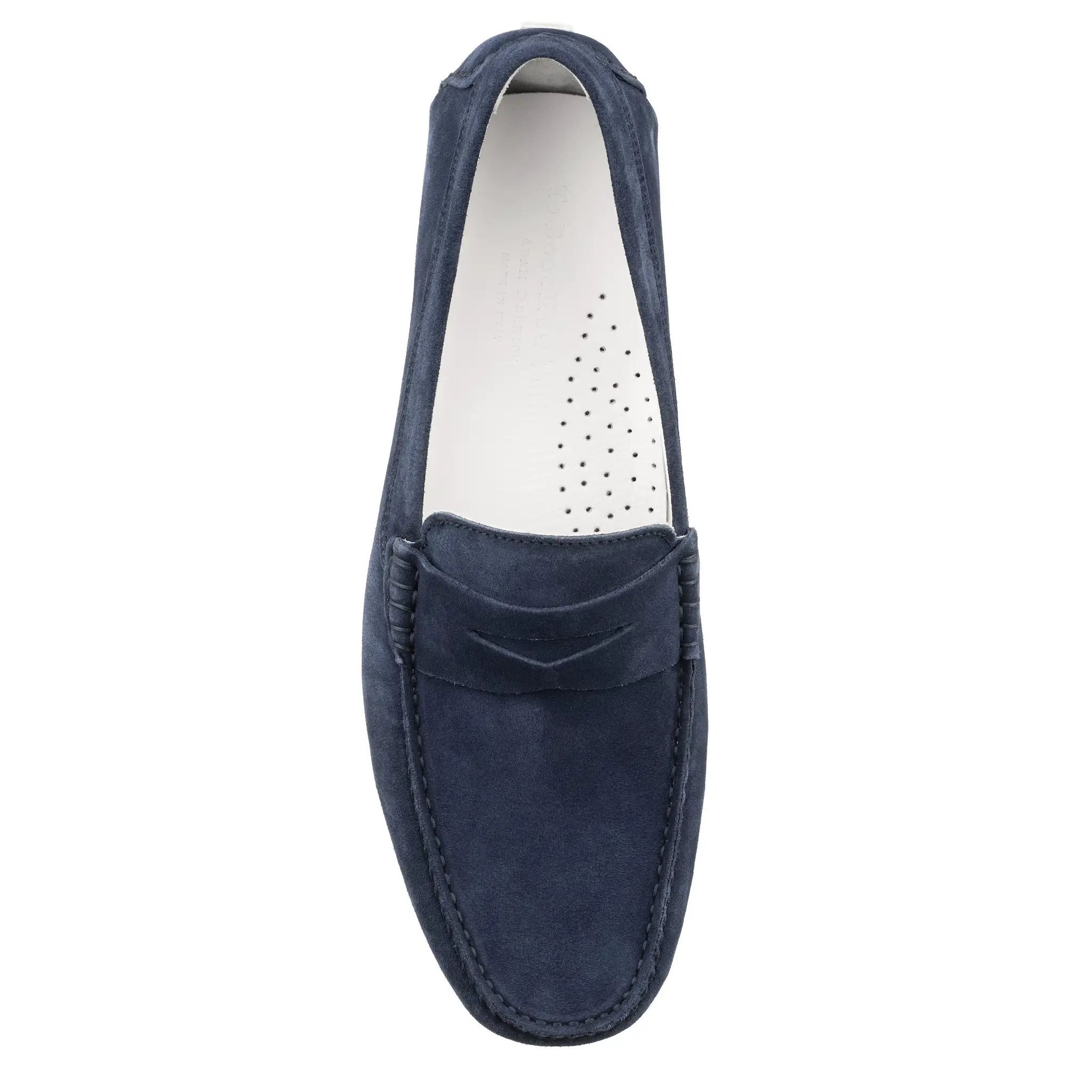 Carmel Blue Suede Penny Loafer Driving Shoe by To Boot New York