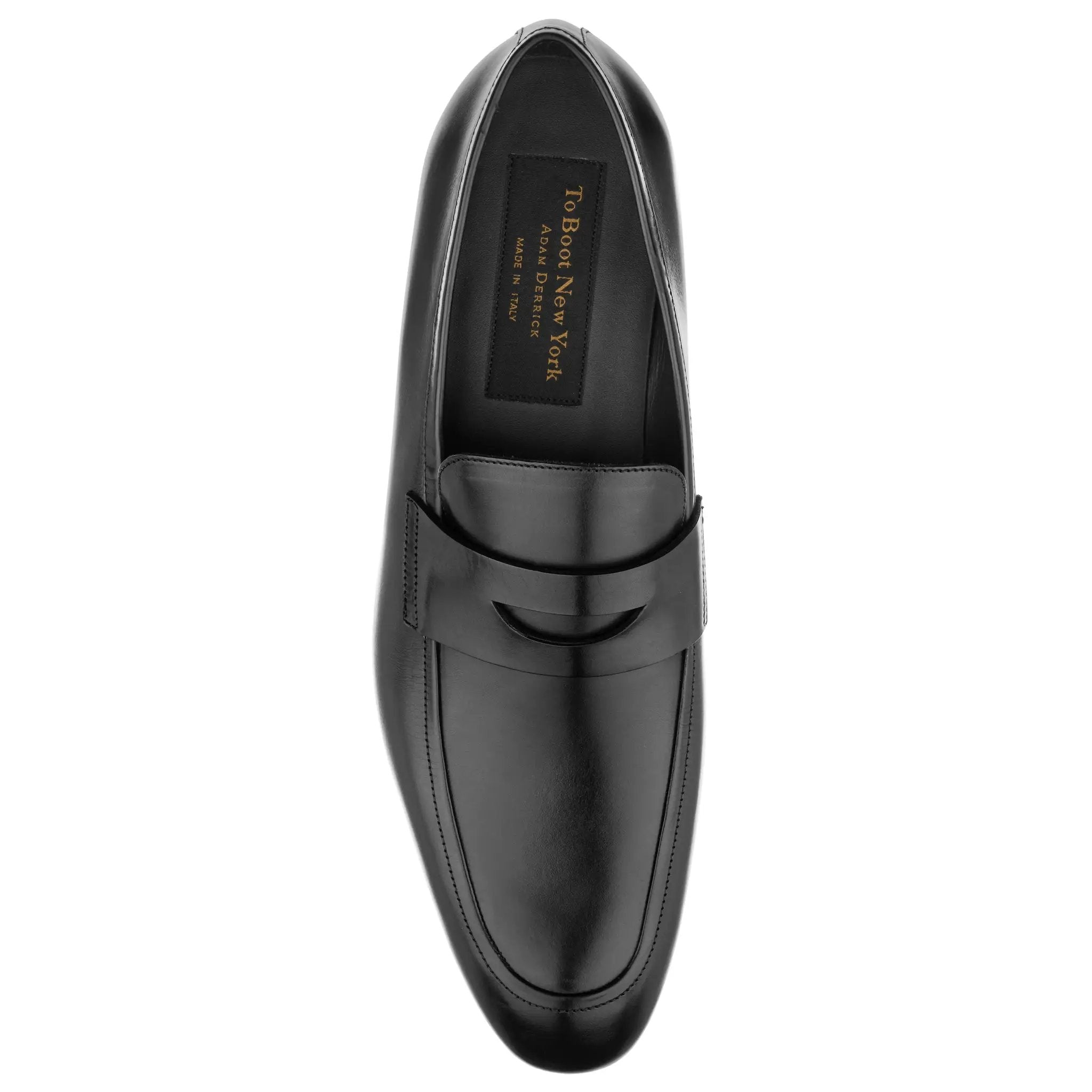 Munroe Black Shiny Calf Loafer by To Boot New York
