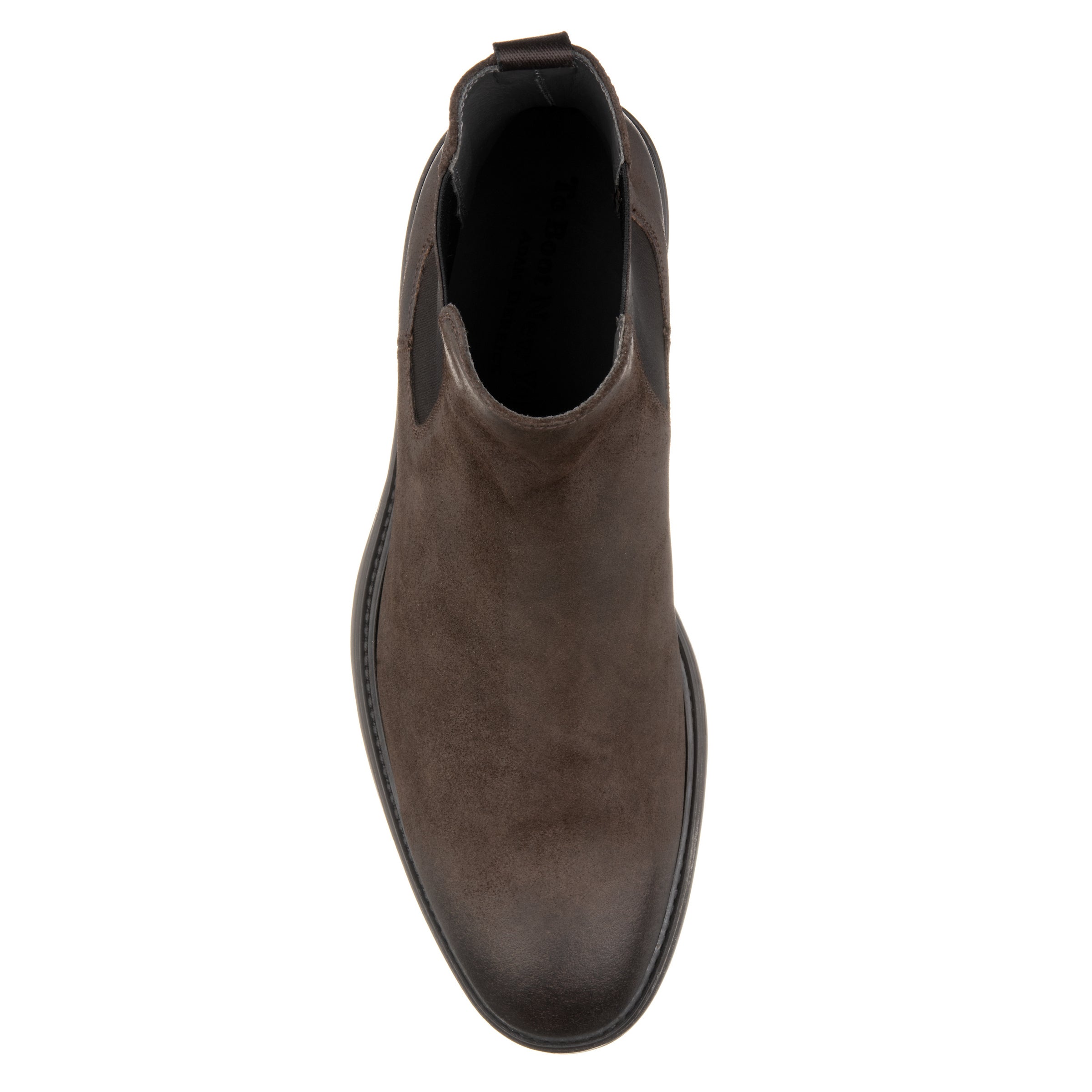 Largo Dark Chocolate Waxed Suede Chelsea Boot