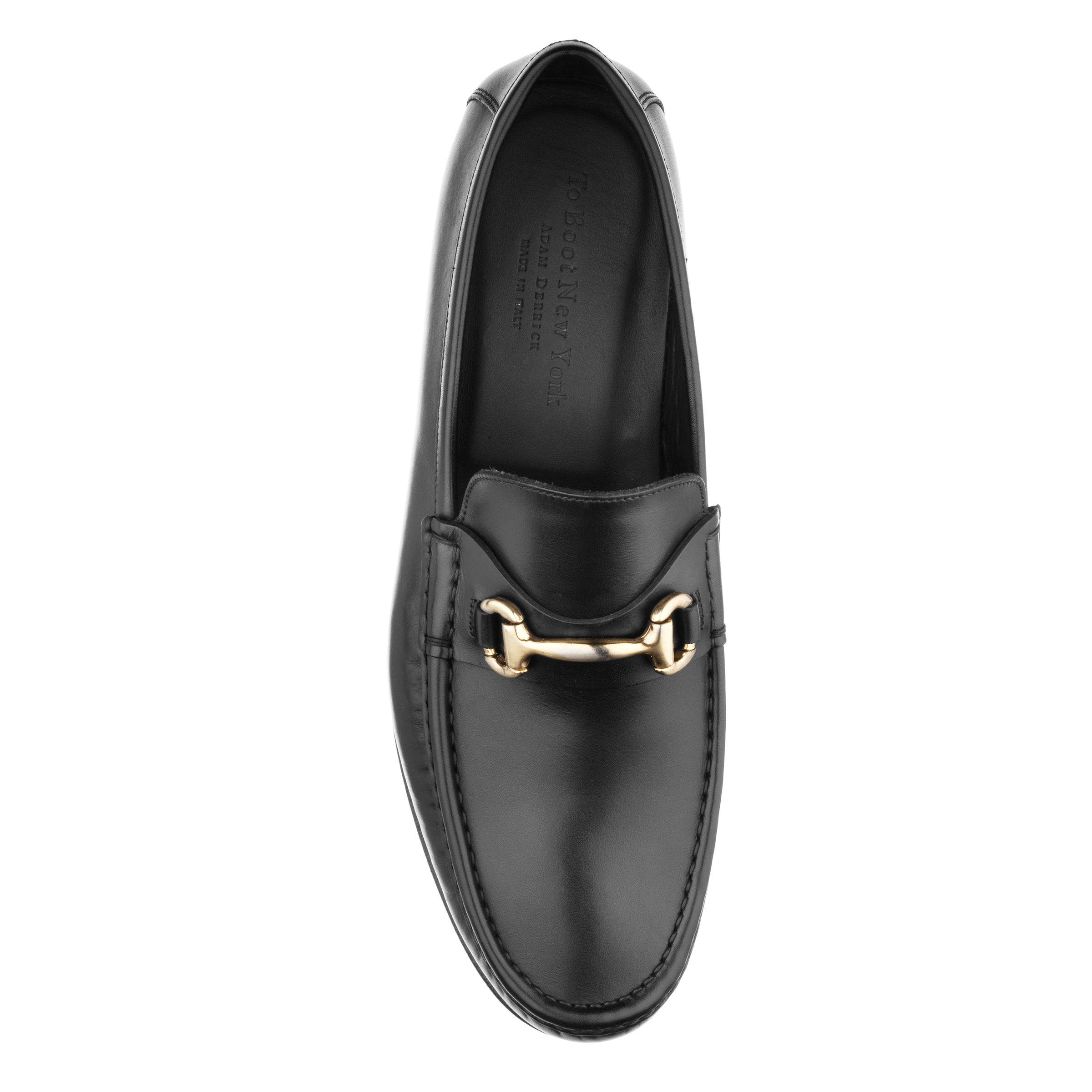 Watts Black Leather Bit Loafer