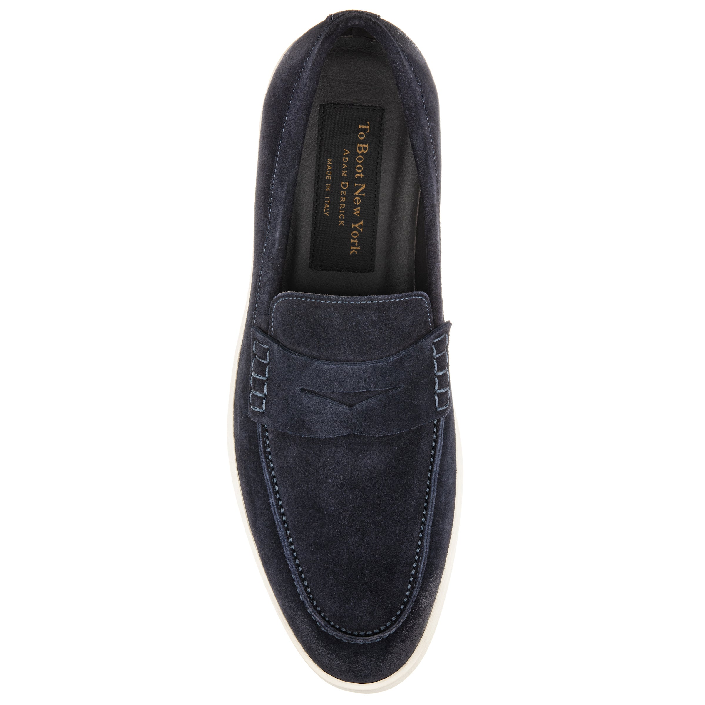 Voss Blue Suede Penny Loafer