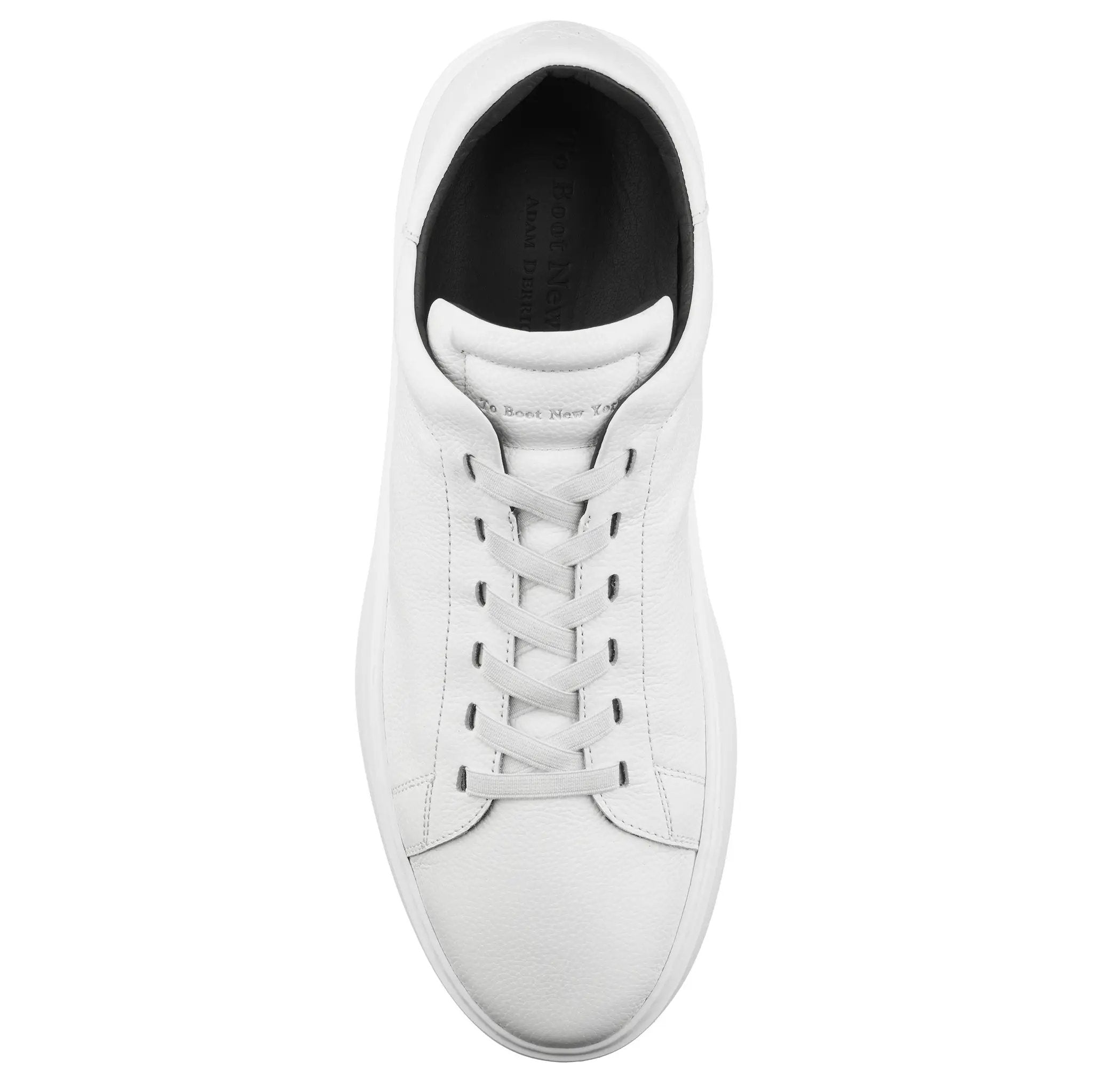 James White Leather Stretch Lace Luxury Low-Top Sneaker by To Boot New York