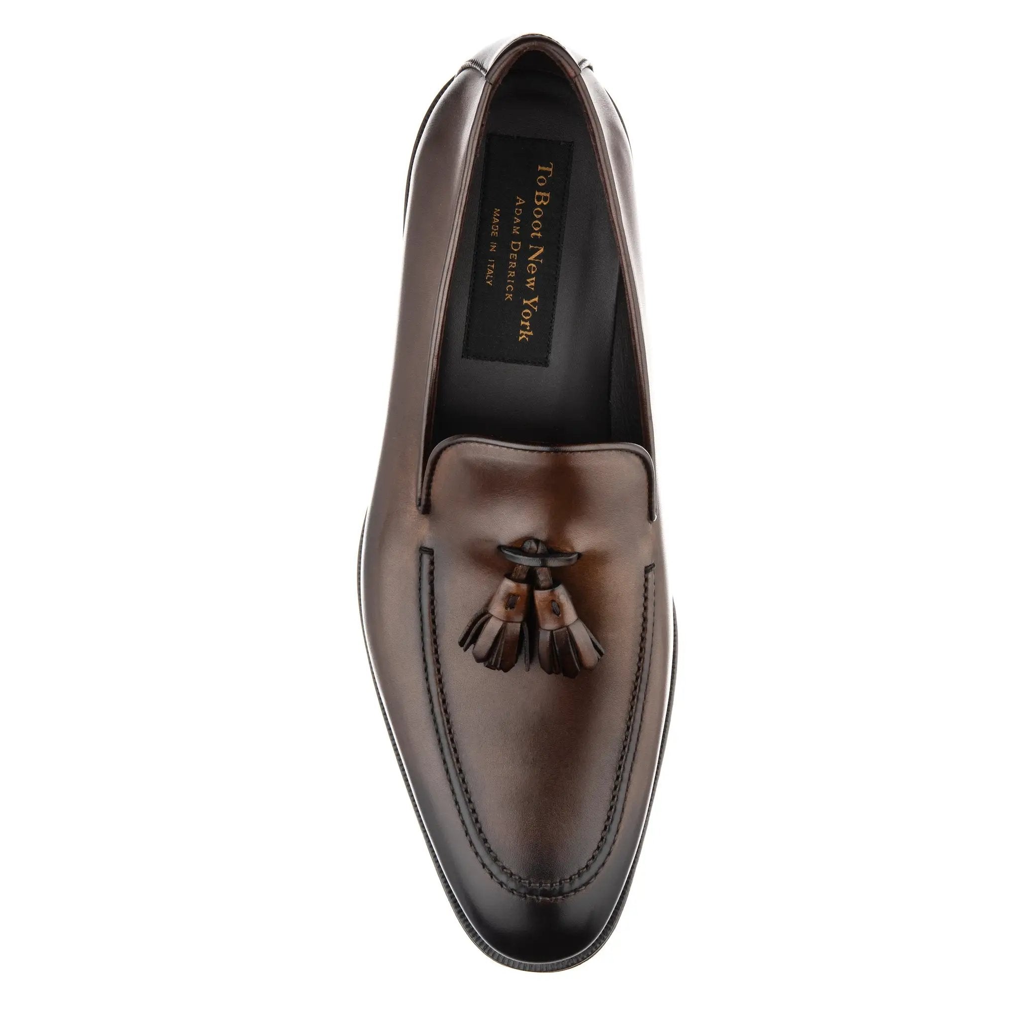 Maurizio Dark Brown Calf Tassel Loafer by To Boot New York