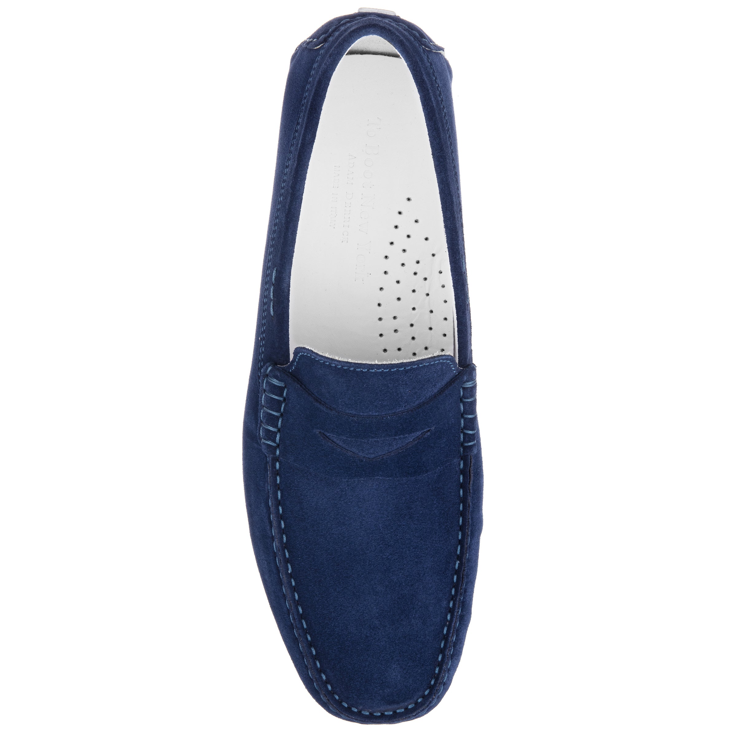 Idris Marine Blue Suede Driving Shoe