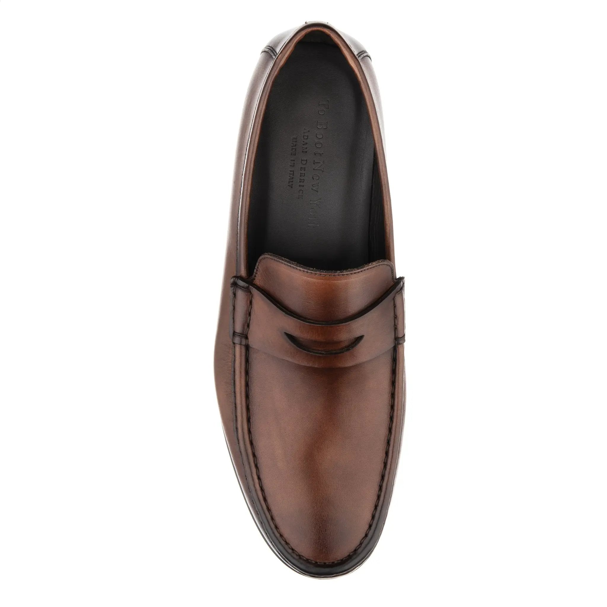 Clapton Burnished Brown Calf Penny Loafer by To Boot New York