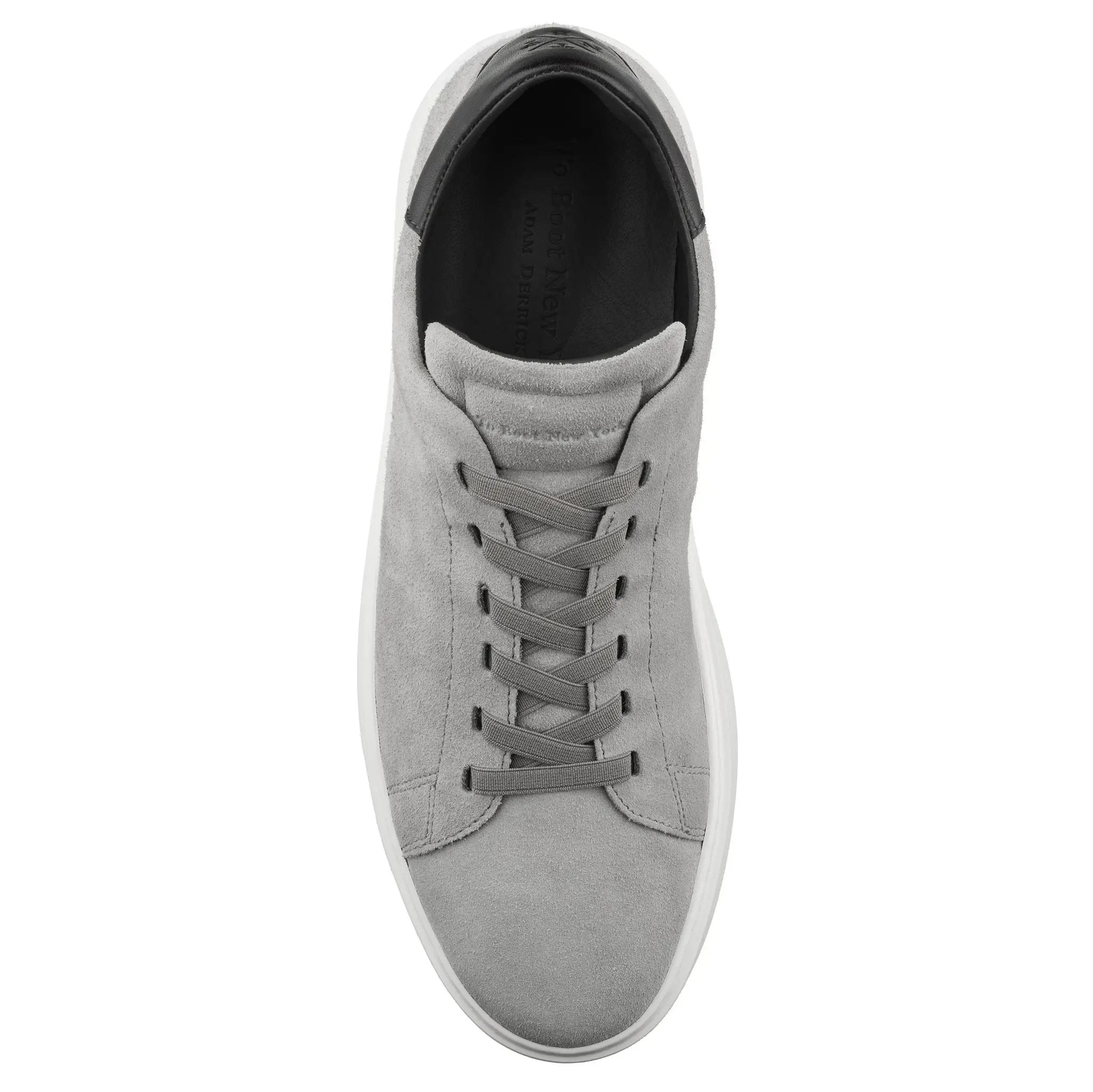 James Grey Suede Stretch Lace Luxury Low-Top Sneaker by To Boot New York