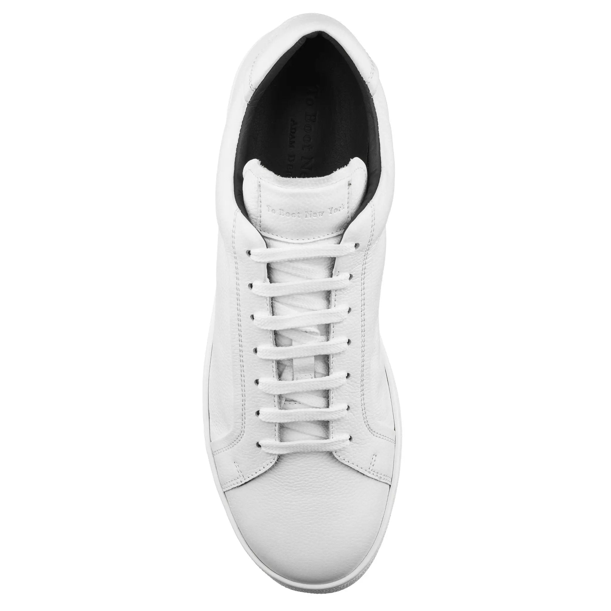 Monterey White / White Full Grain Leather Sneaker by To Boot New York