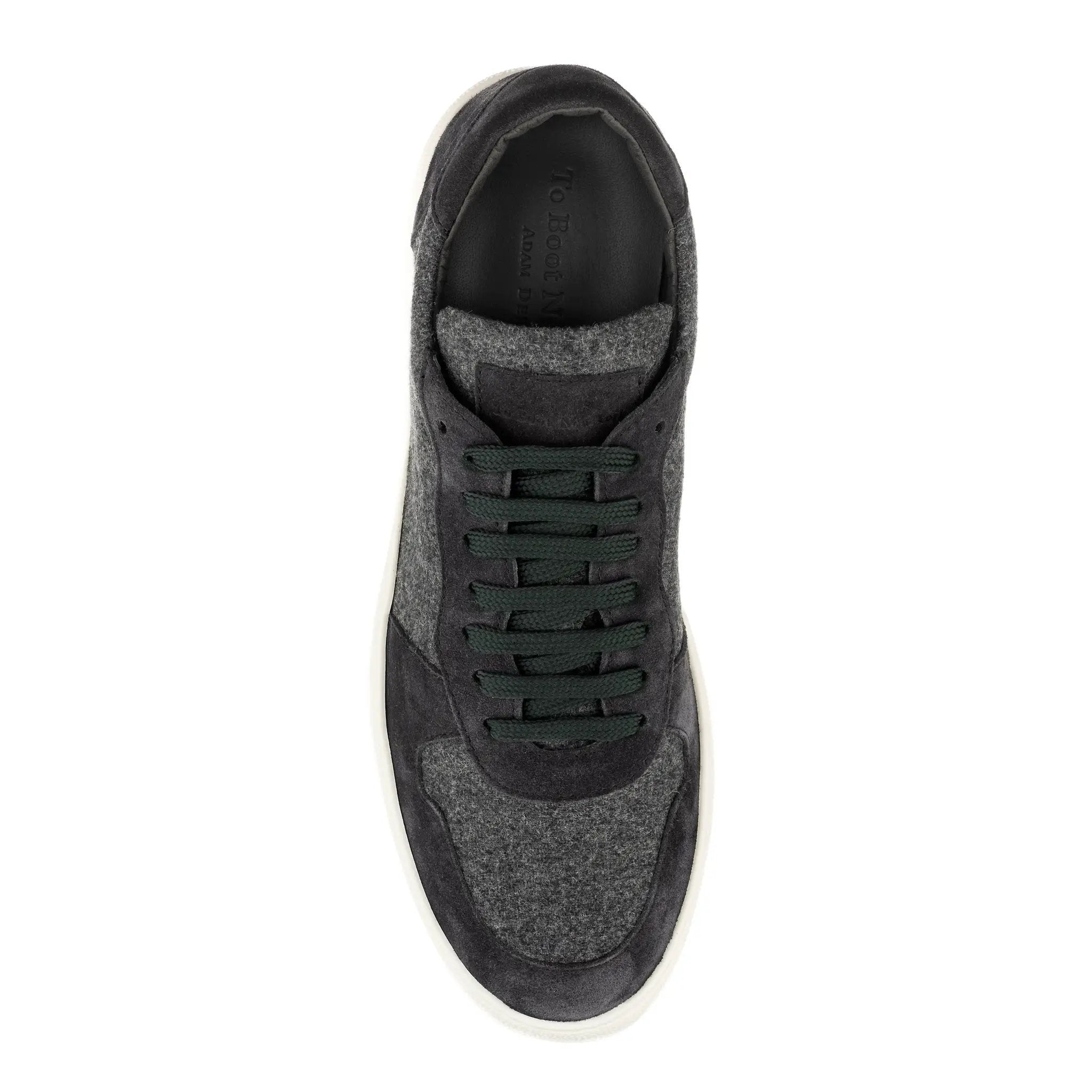 Whitworth Charcoal/Black Cashwool Court Sneaker by To Boot New York