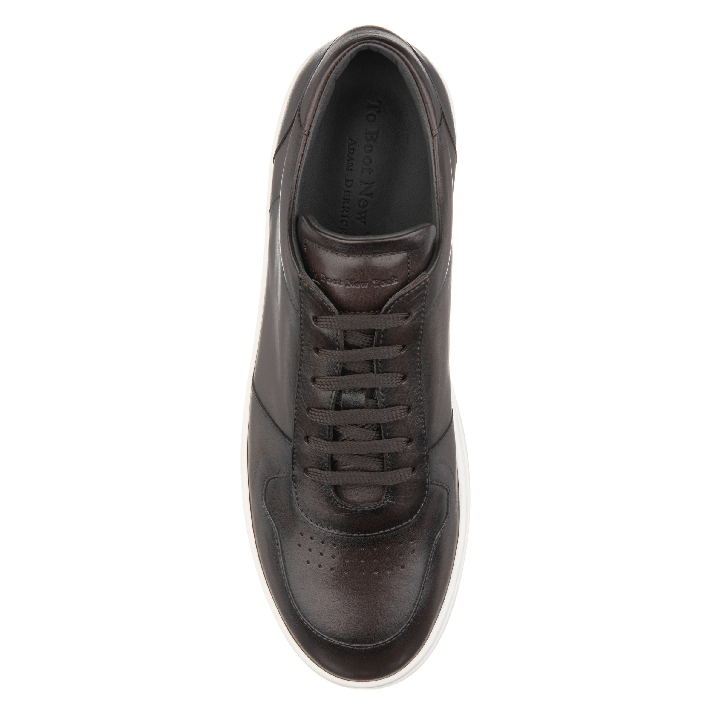 Colin Dark Brown Leather Court Sneaker