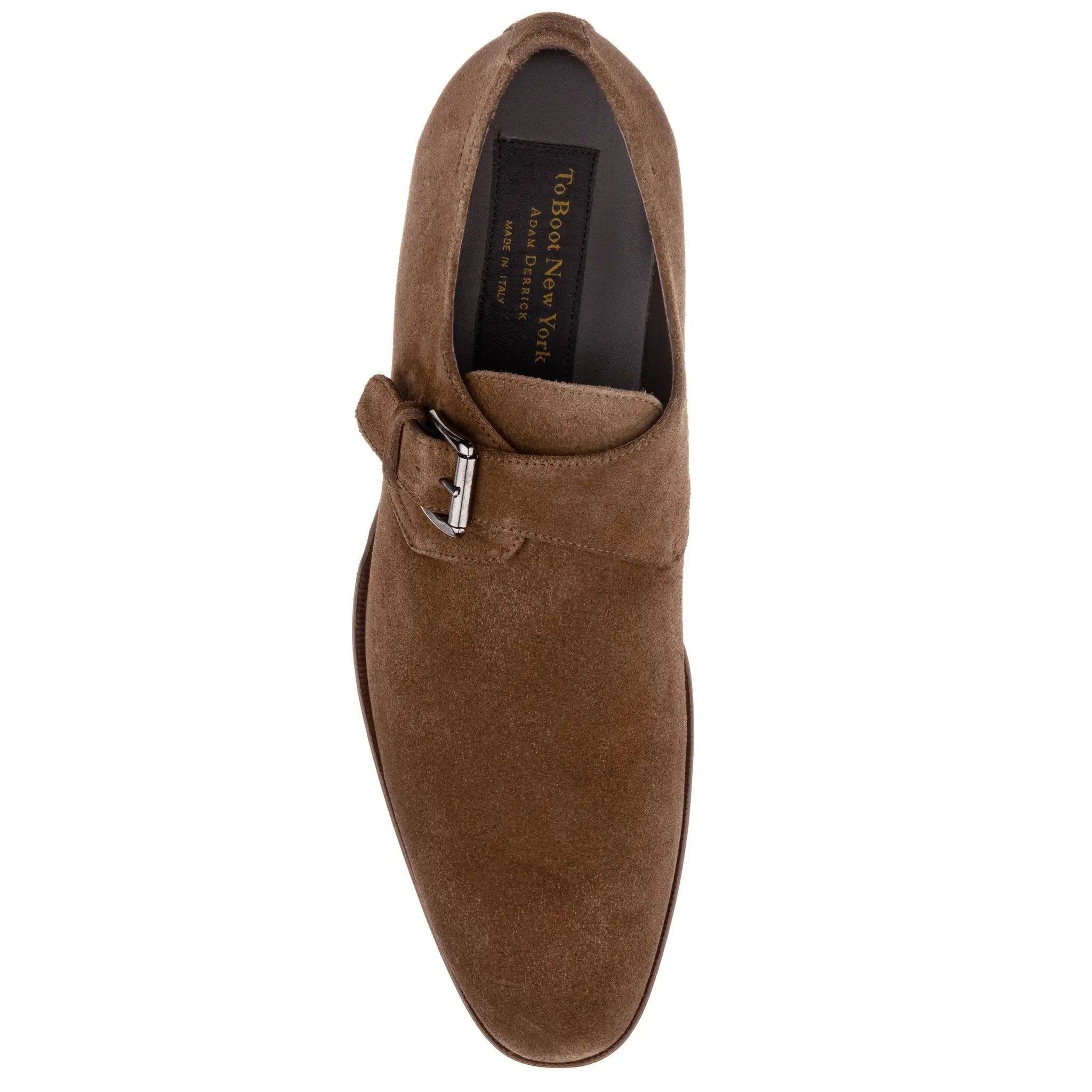 Bower Mid Brown Suede Monkstrap by To Boot New York