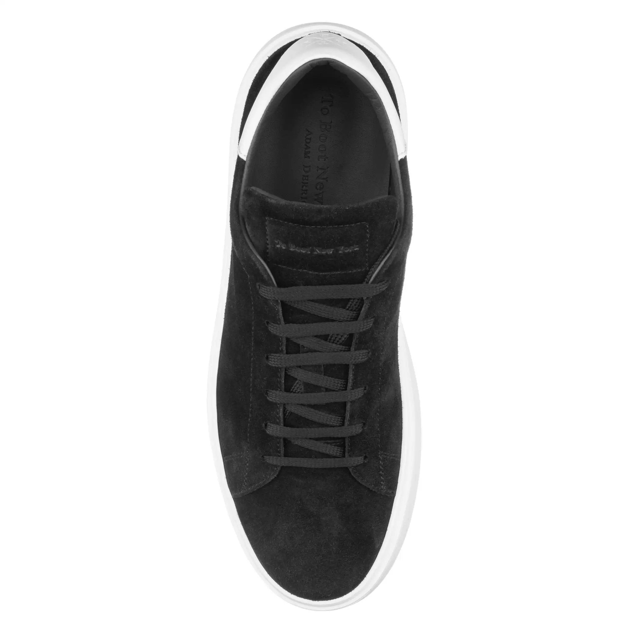 Mathis Black/White Suede Sneaker by To Boot New York