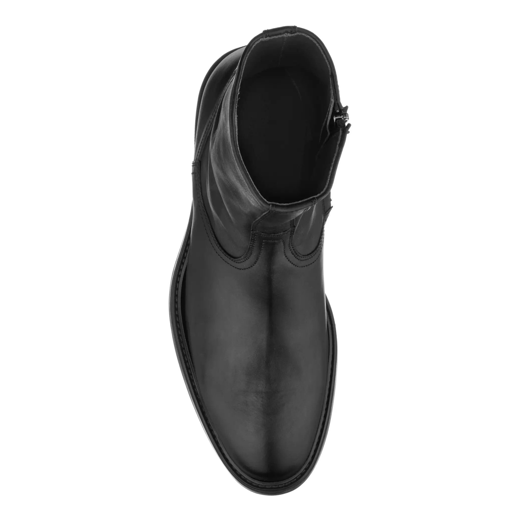 Muller Black Calf Plain Toe Zip Boot by To Boot New York