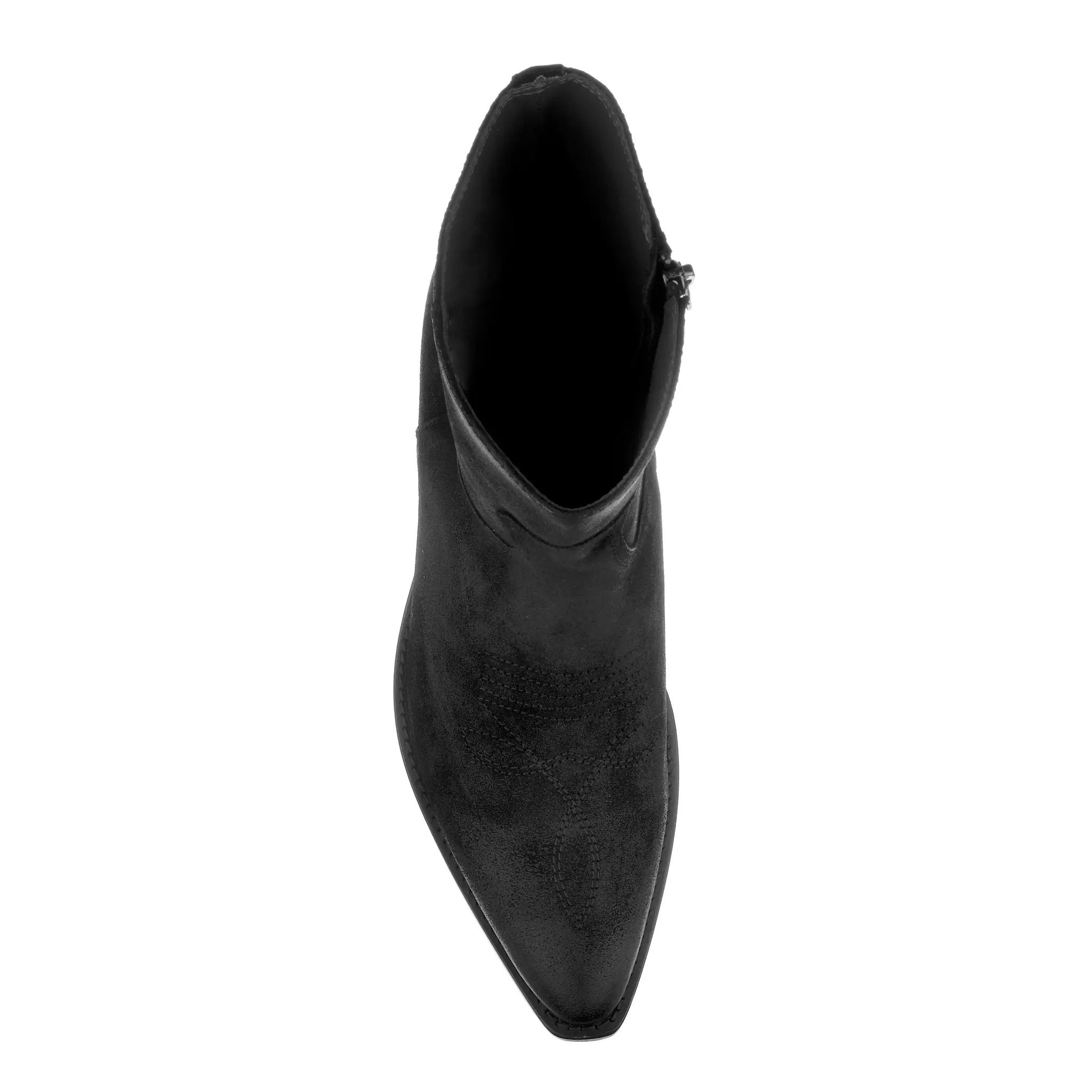 Atticus Black Suede Western Zip Boot by To Boot New York