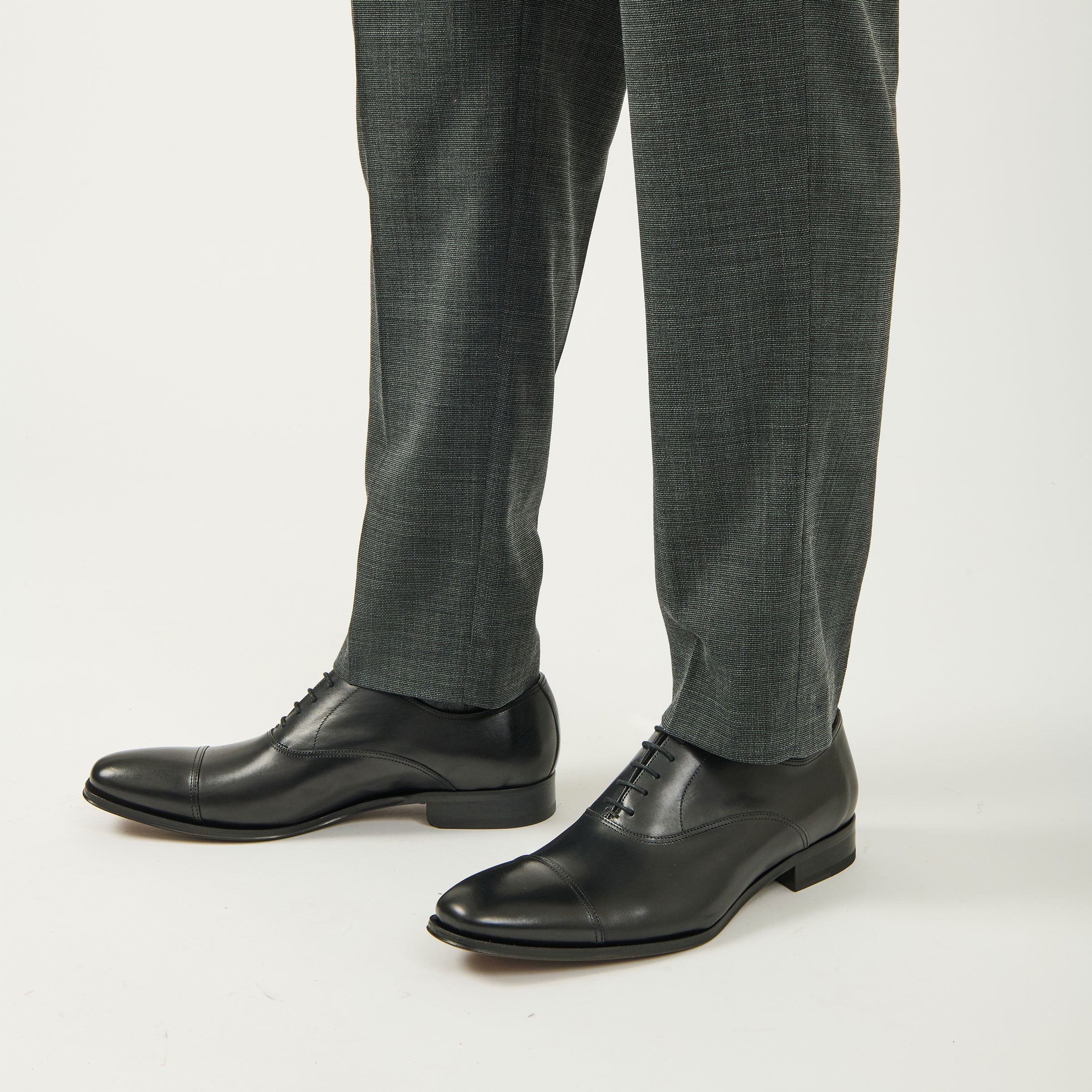Aidan Black Cap Toe Oxford