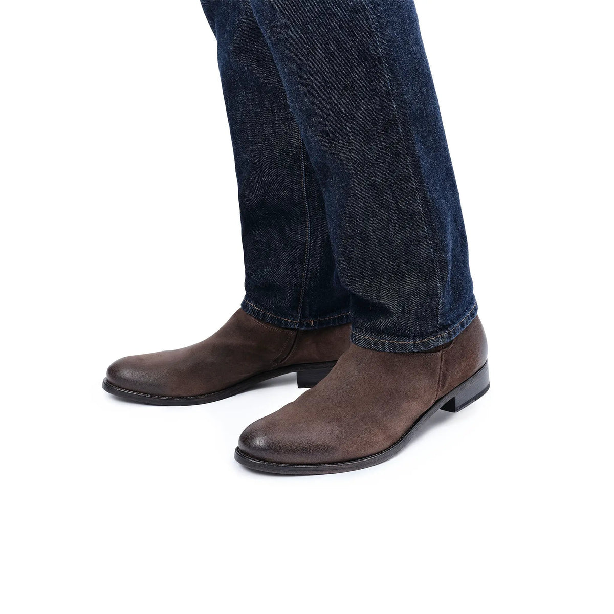 Belvedere Dark Brown Waxed Suede Zip Boot by To Boot New York