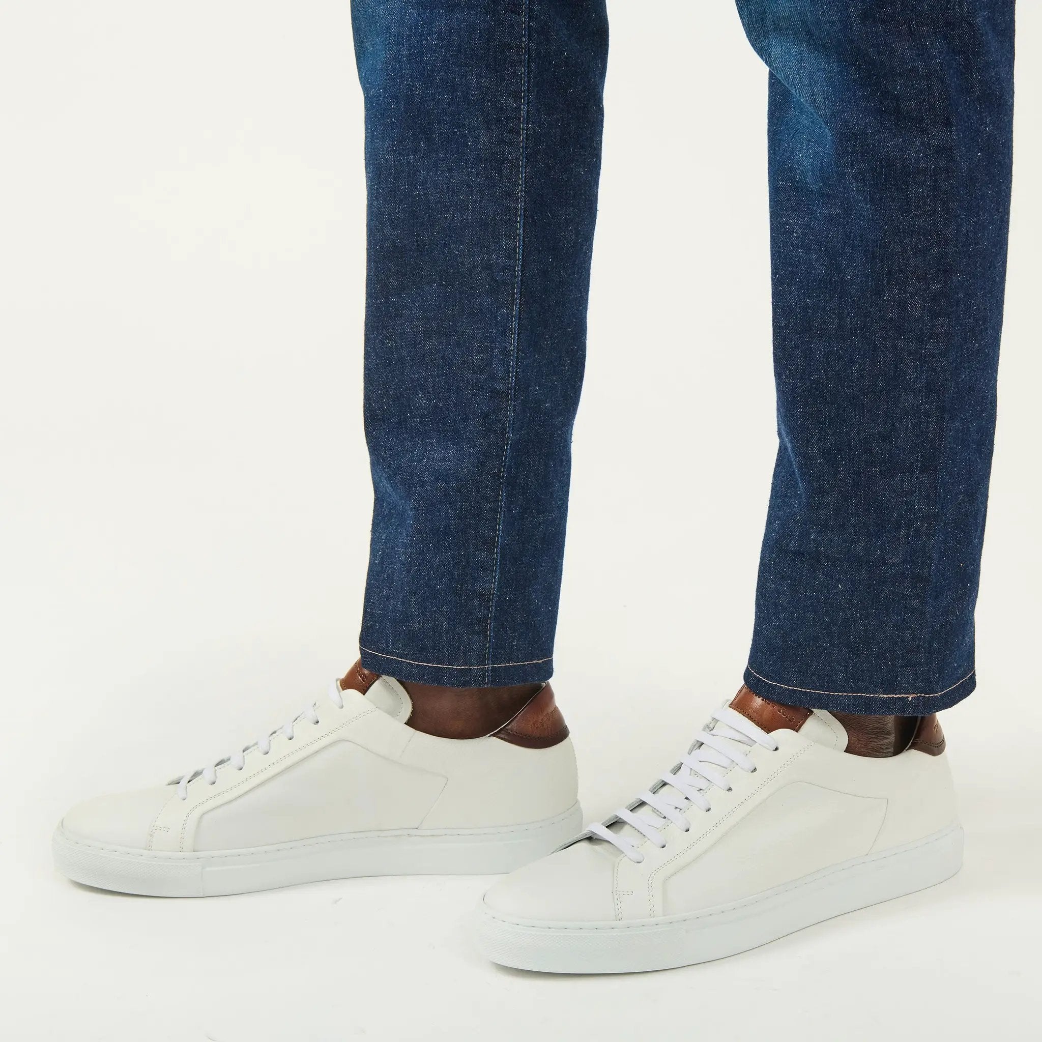 Carlin White Tumbled Calf Sneaker by To Boot New York