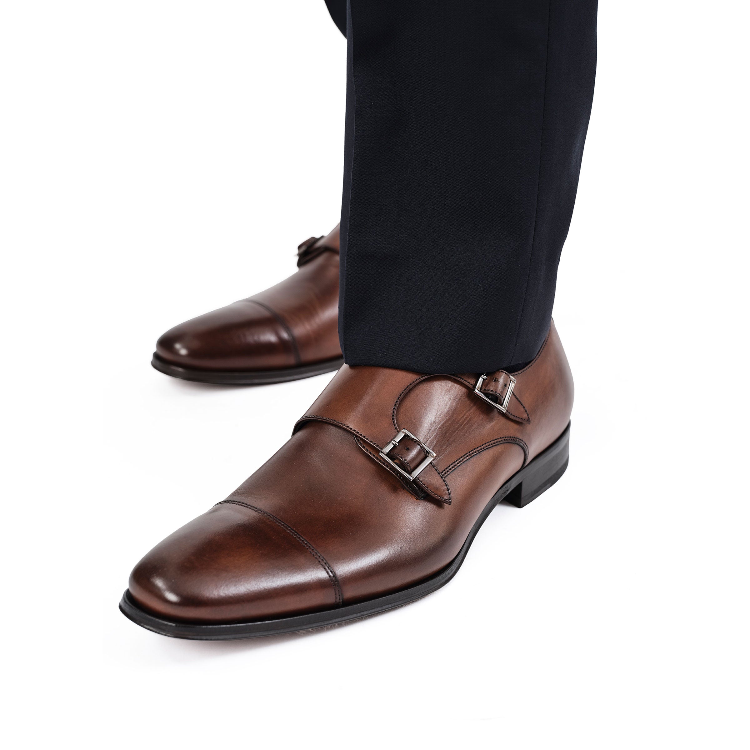 Grant Brown Calf Double Monkstrap