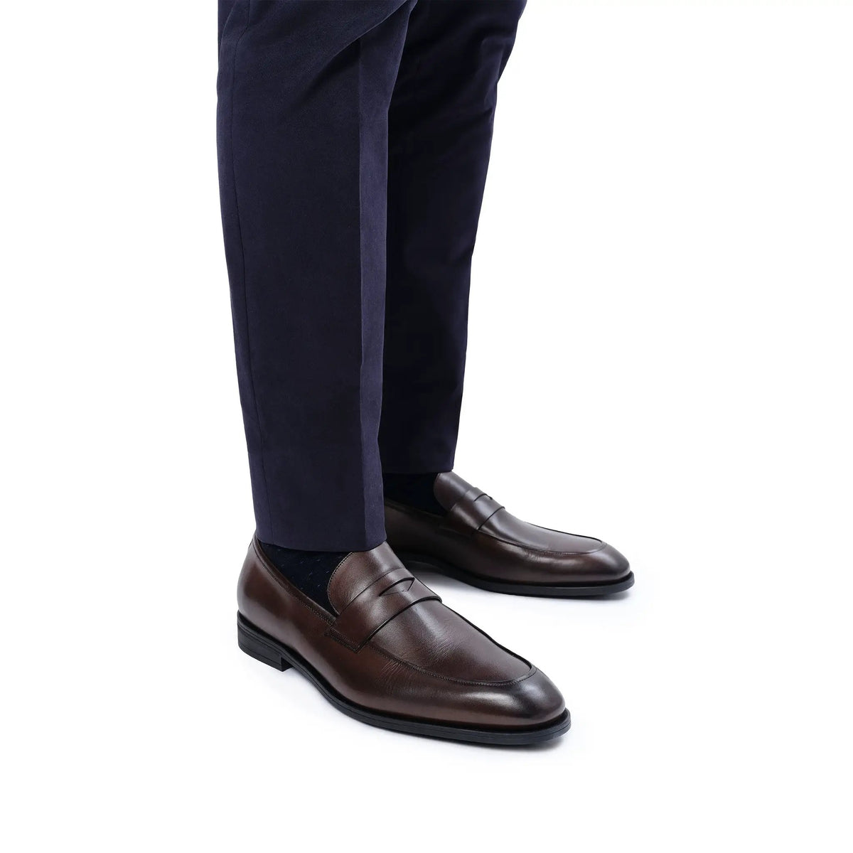 Jagger Dark Brown Calf Penny Loafer by To Boot New York