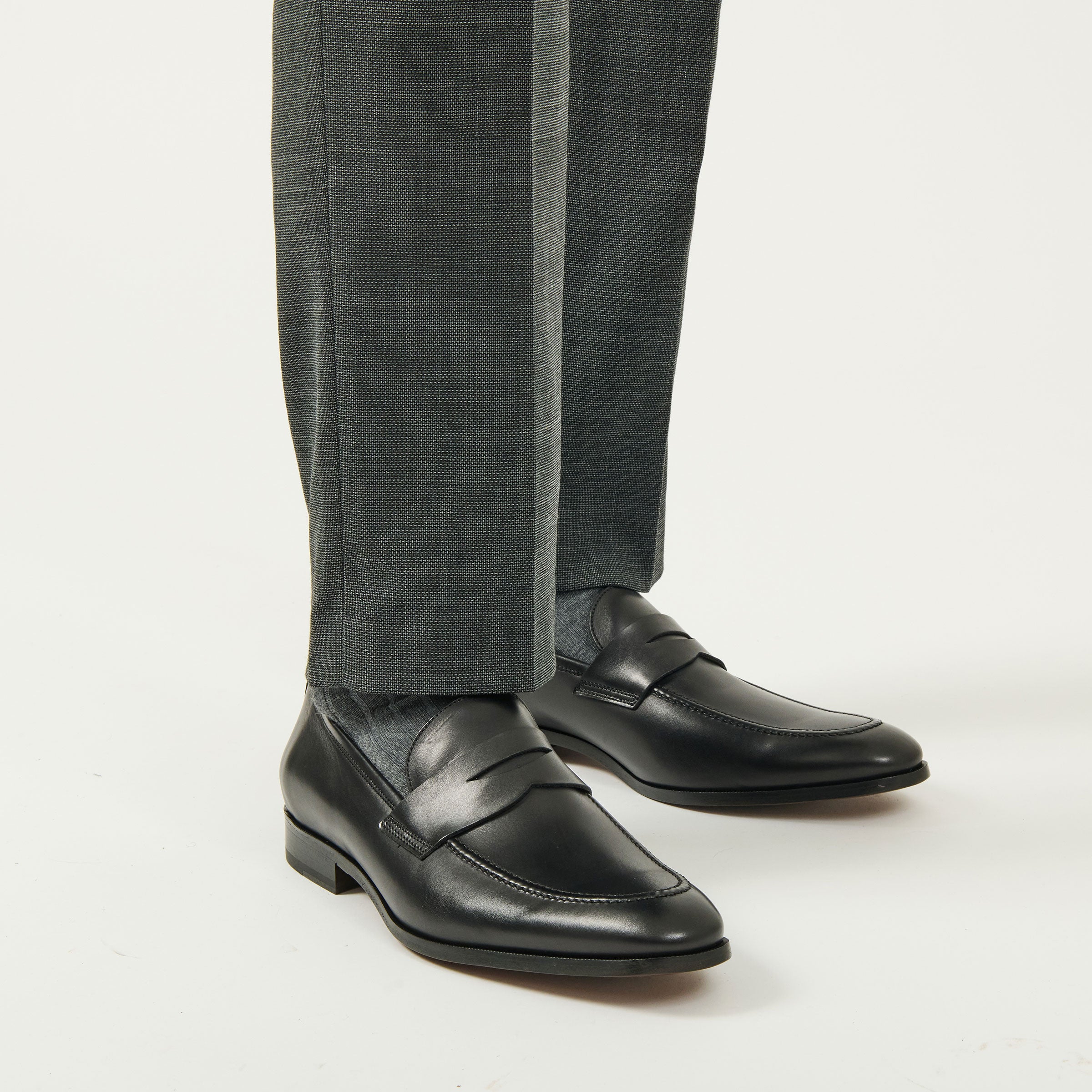 Tesoro Black Calf Slip On